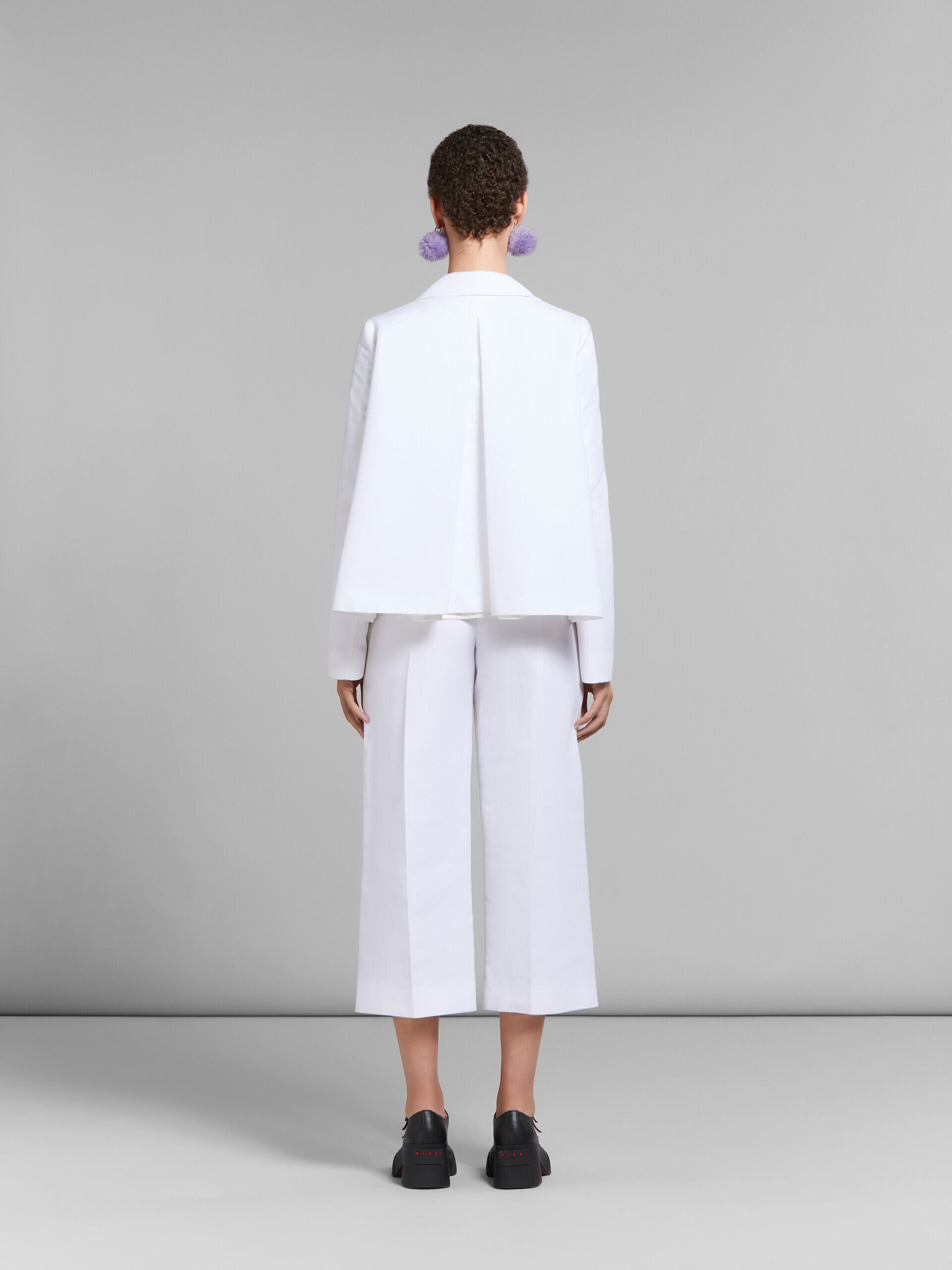 MARNI WOMEN'S WHITE WIDE-LEG TROUSERS