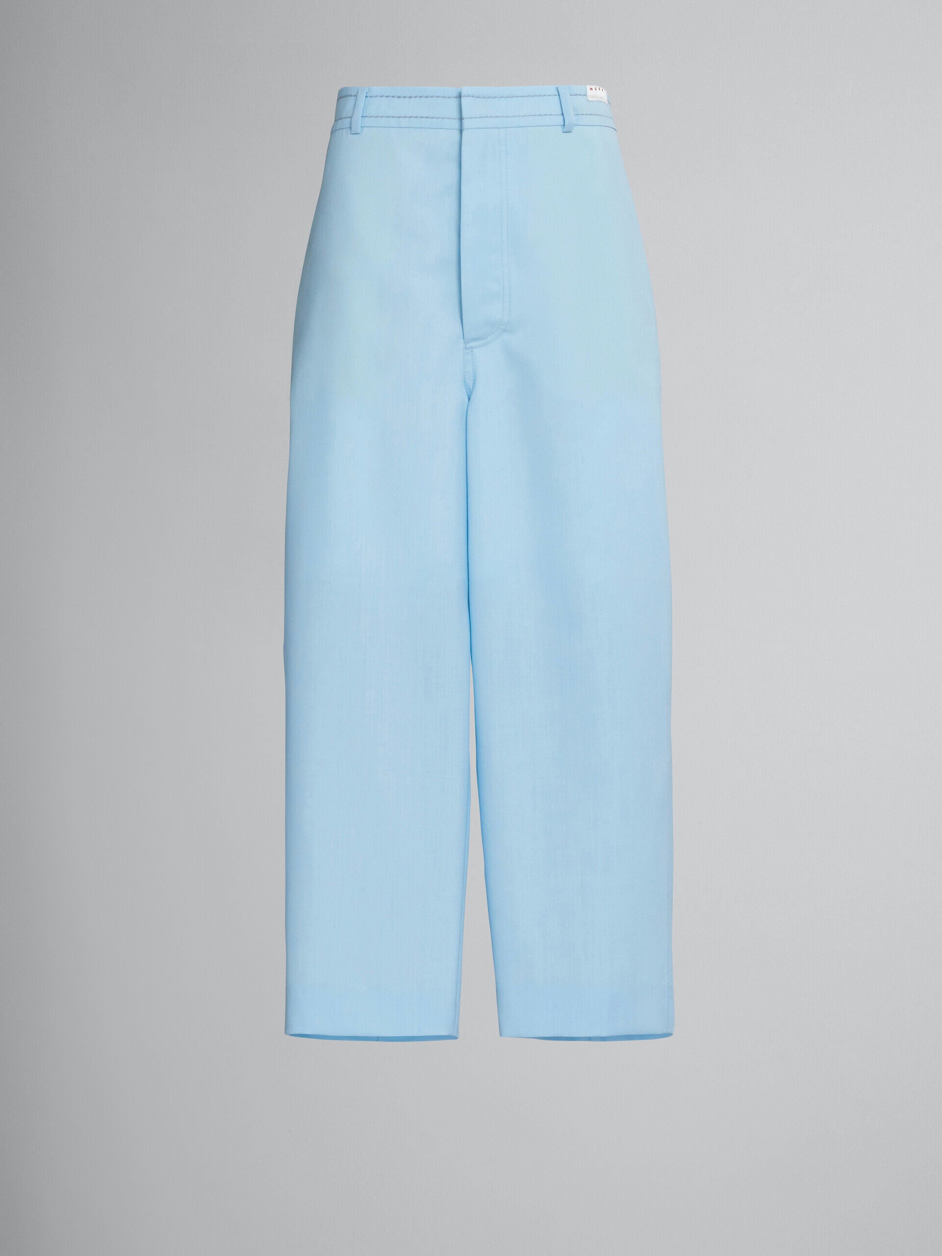 MARNI WOMEN'S LIGHT BLUE WIDE-LEG TROUSERS