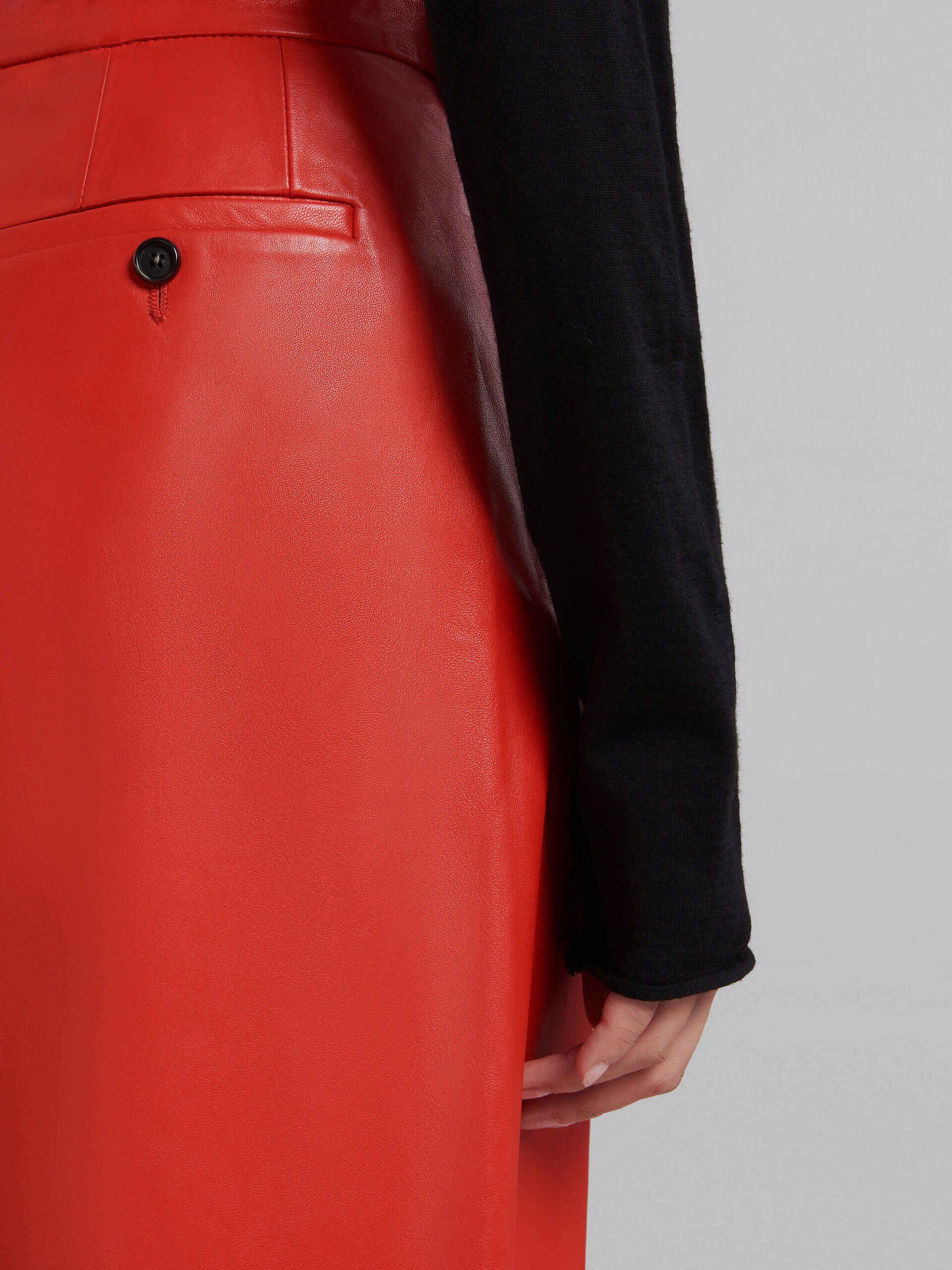 MARNI WOMEN'S RED WIDE-LEG TROUSERS