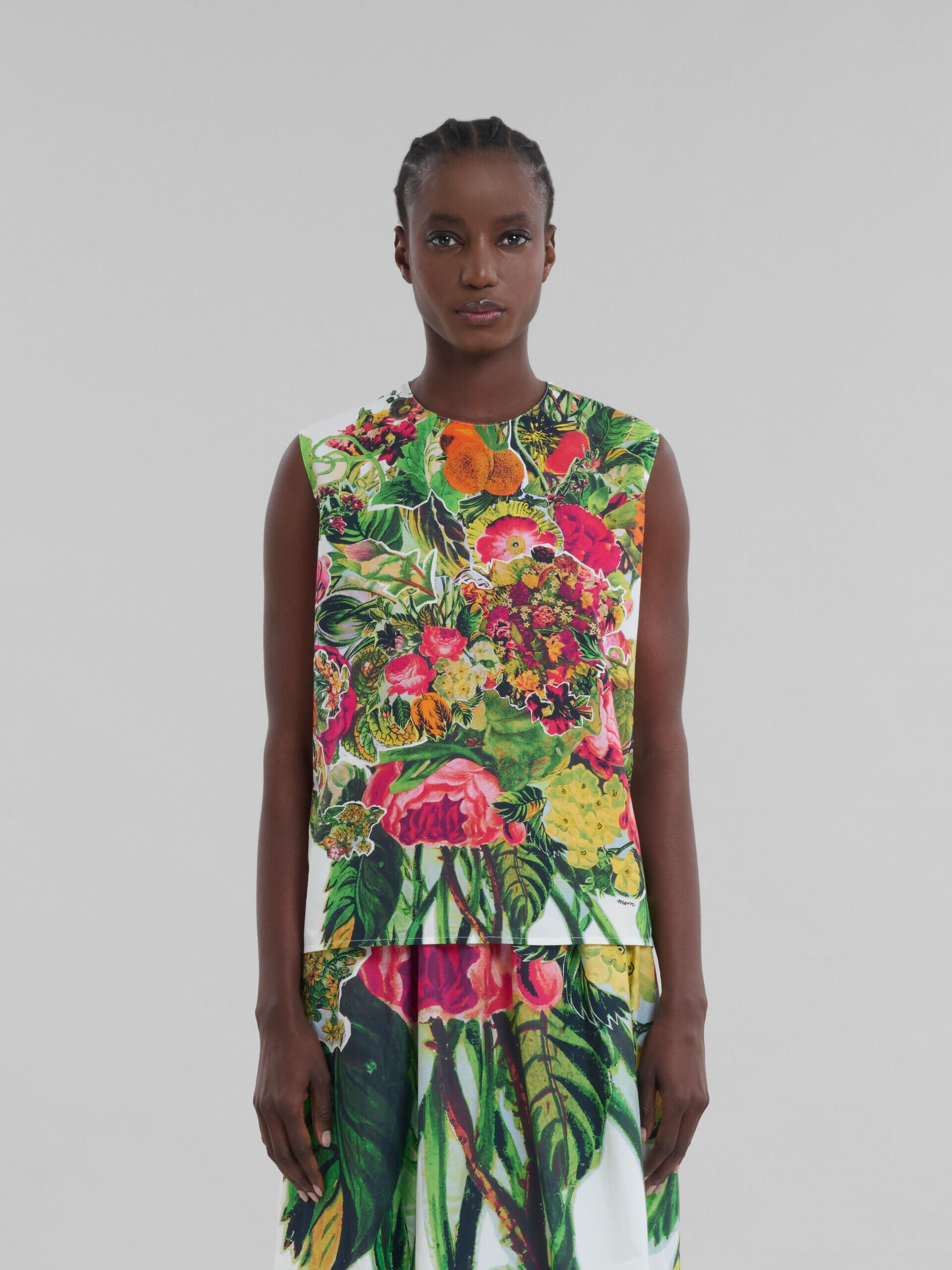 MARNI WOMEN'S FLORAL PRINT SLEEVELESS TOP