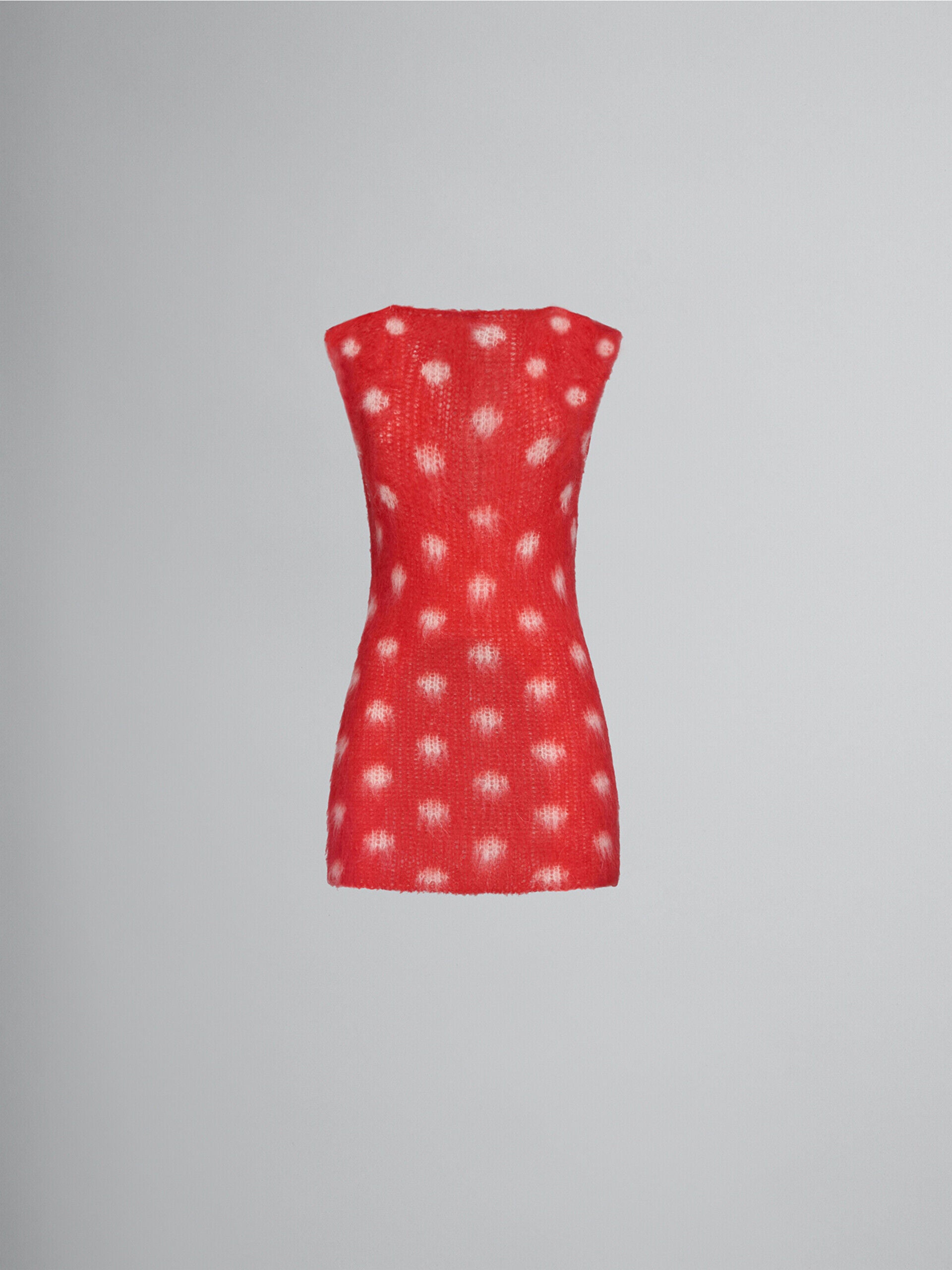 MARNI WOMEN'S RED SLEEVELESS POLKA DOT TOP