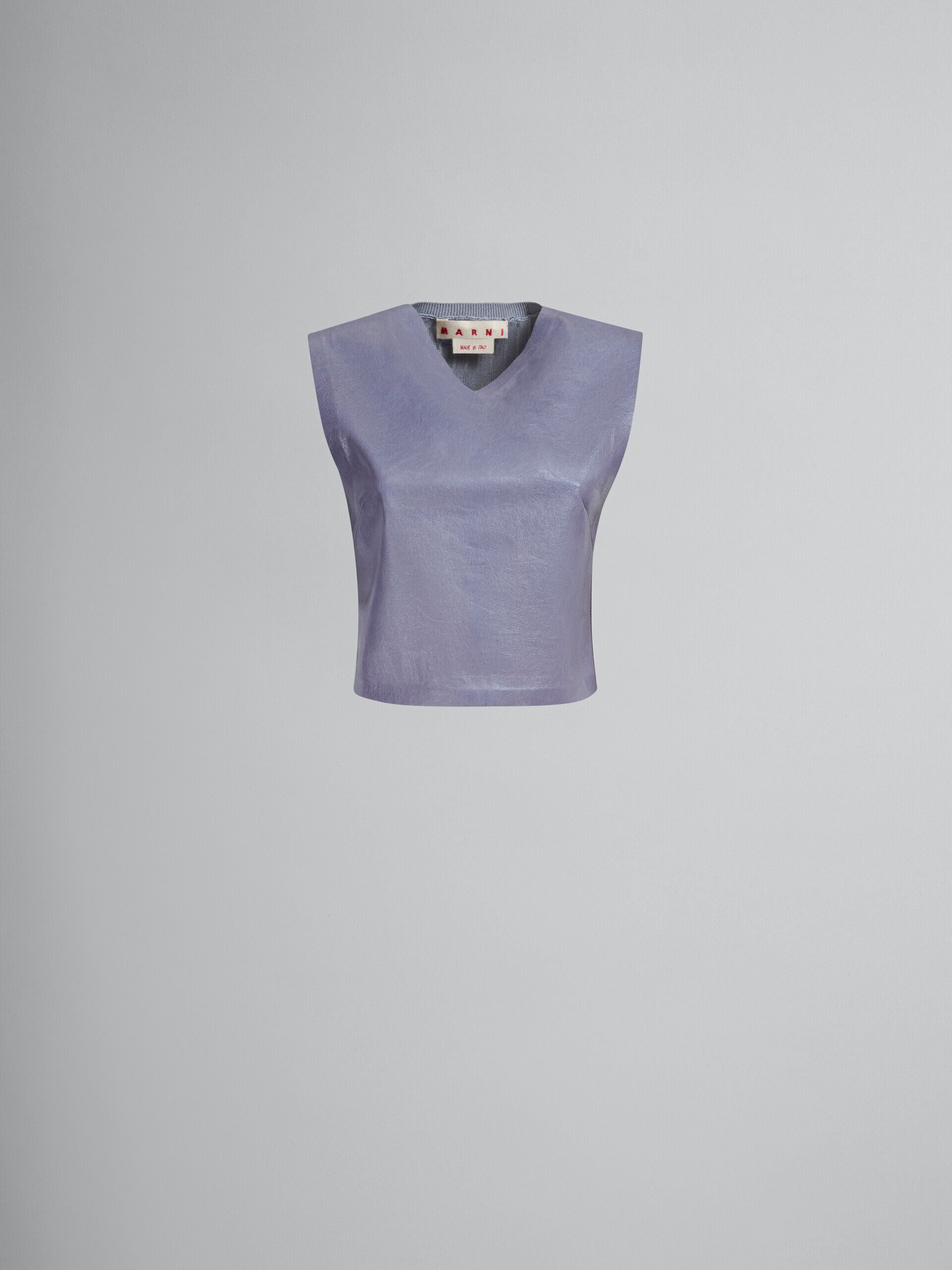 MARNI WOMEN'S LILAC SLEEVELESS V-NECK TOP