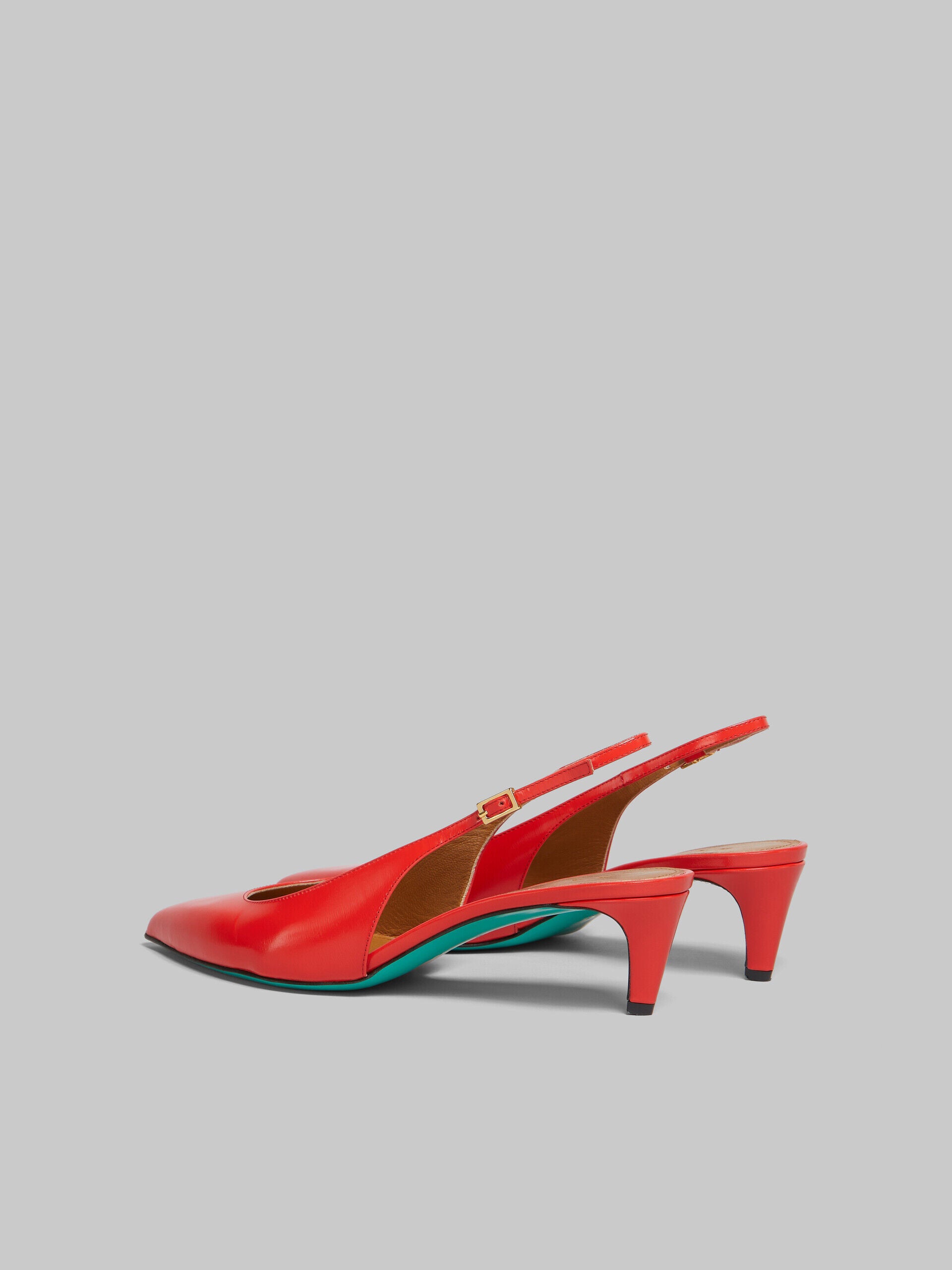 MARNI WOMEN'S RED LEATHER SLINGBACK SHOES