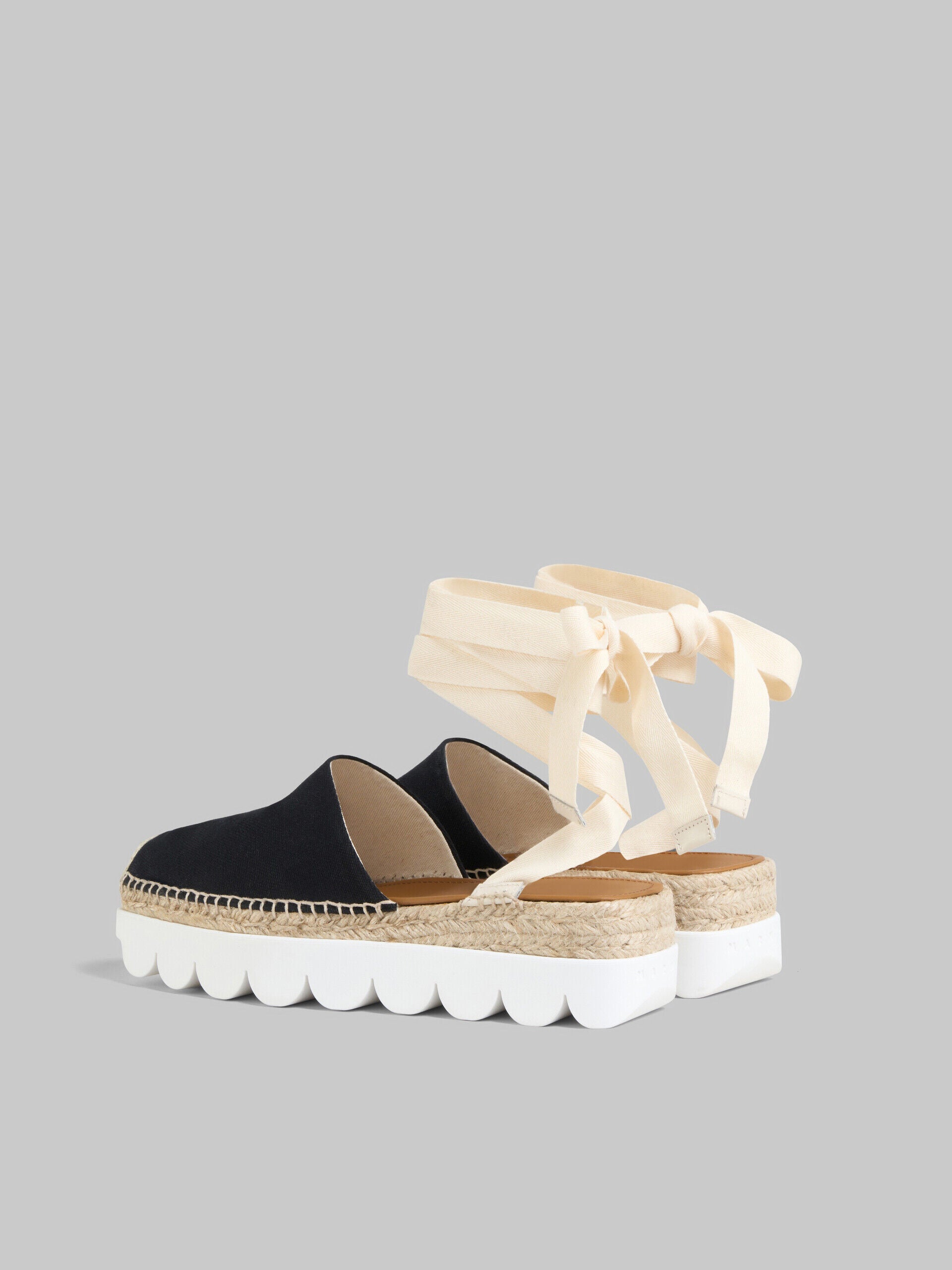 MARNI WOMEN'S BLACK CANVAS ESPADRILLE SHOES
