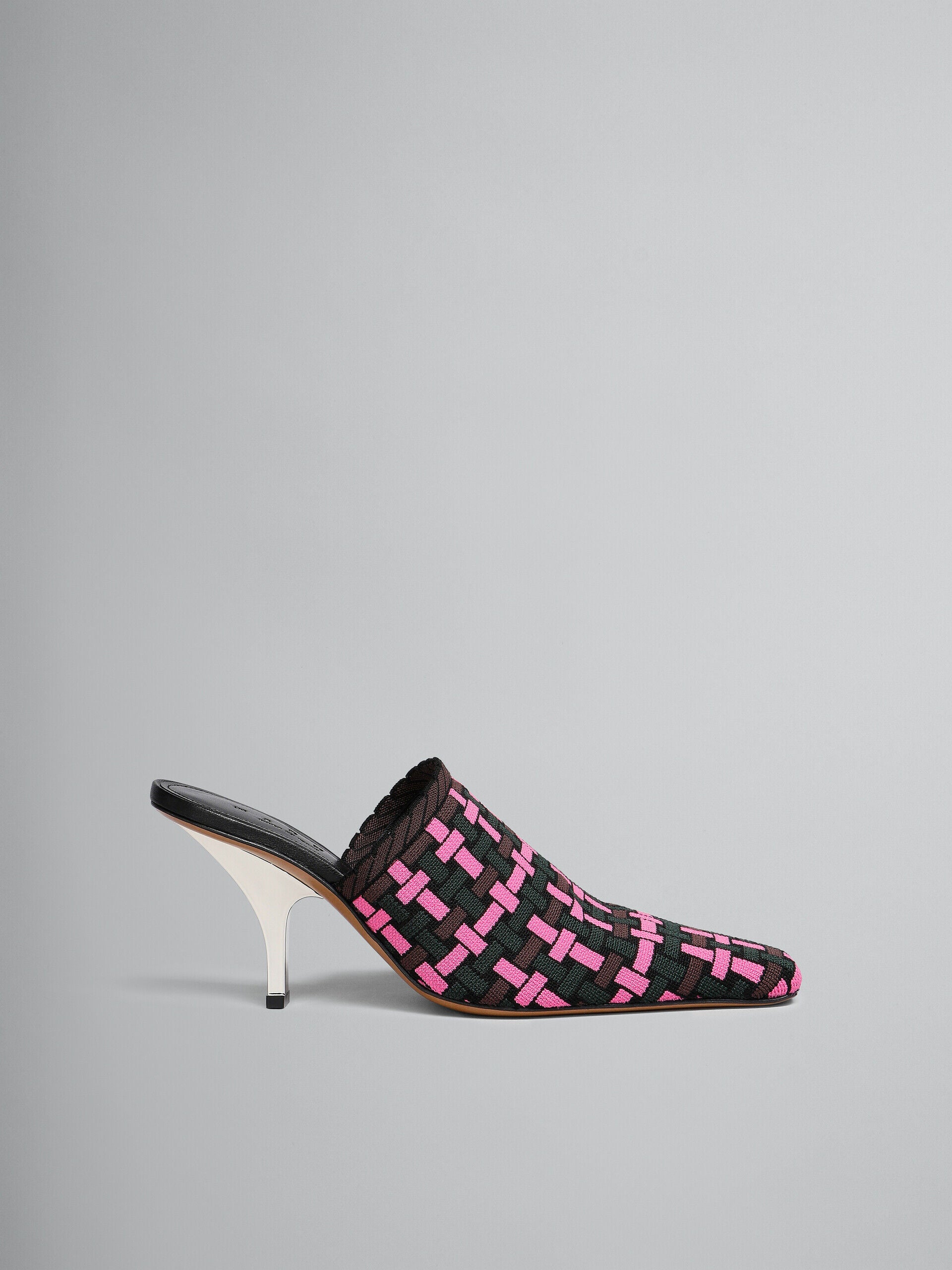 MARNI WOMEN'S PINK PATTERNED MULE SHOES