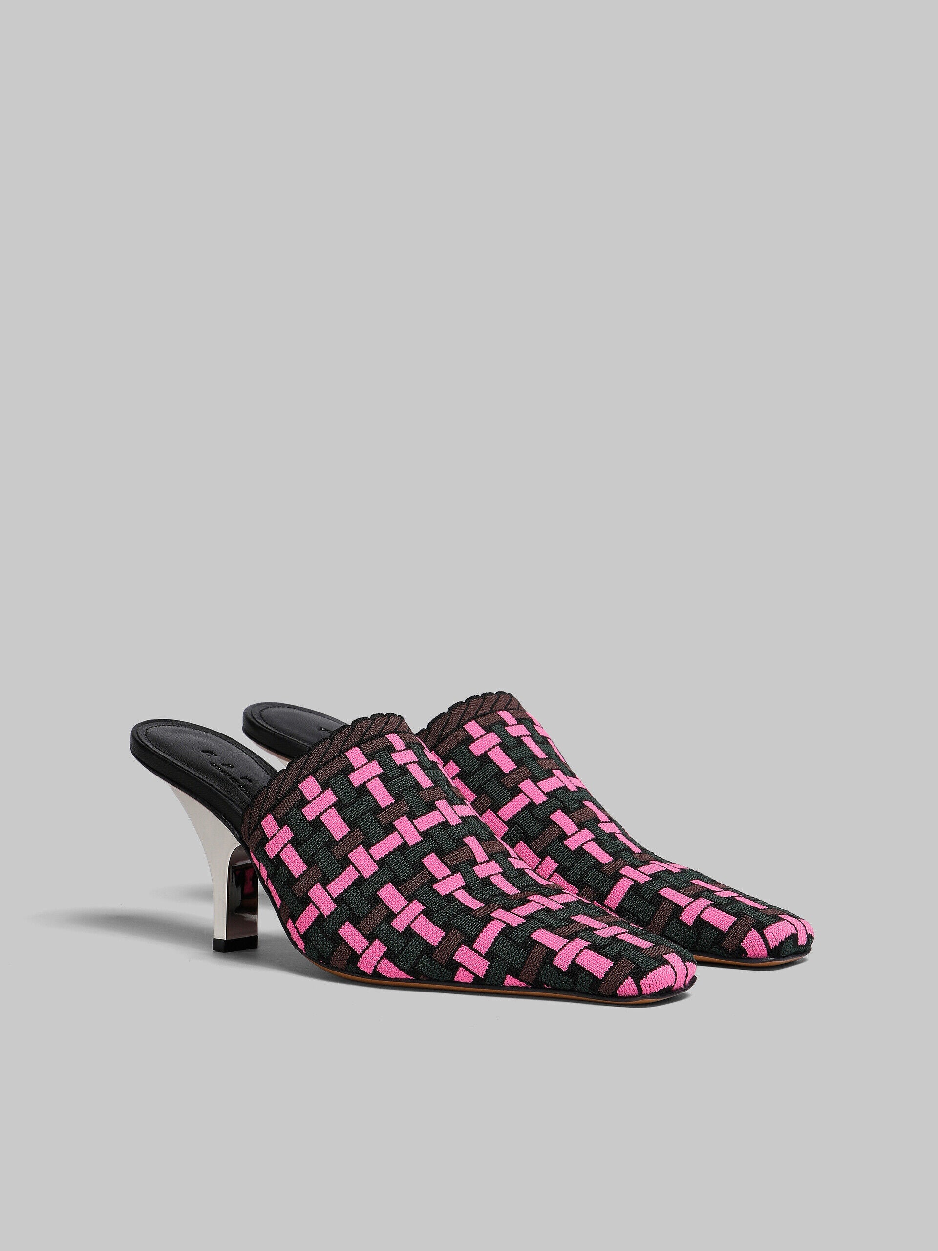 MARNI WOMEN'S PINK PATTERNED MULE SHOES