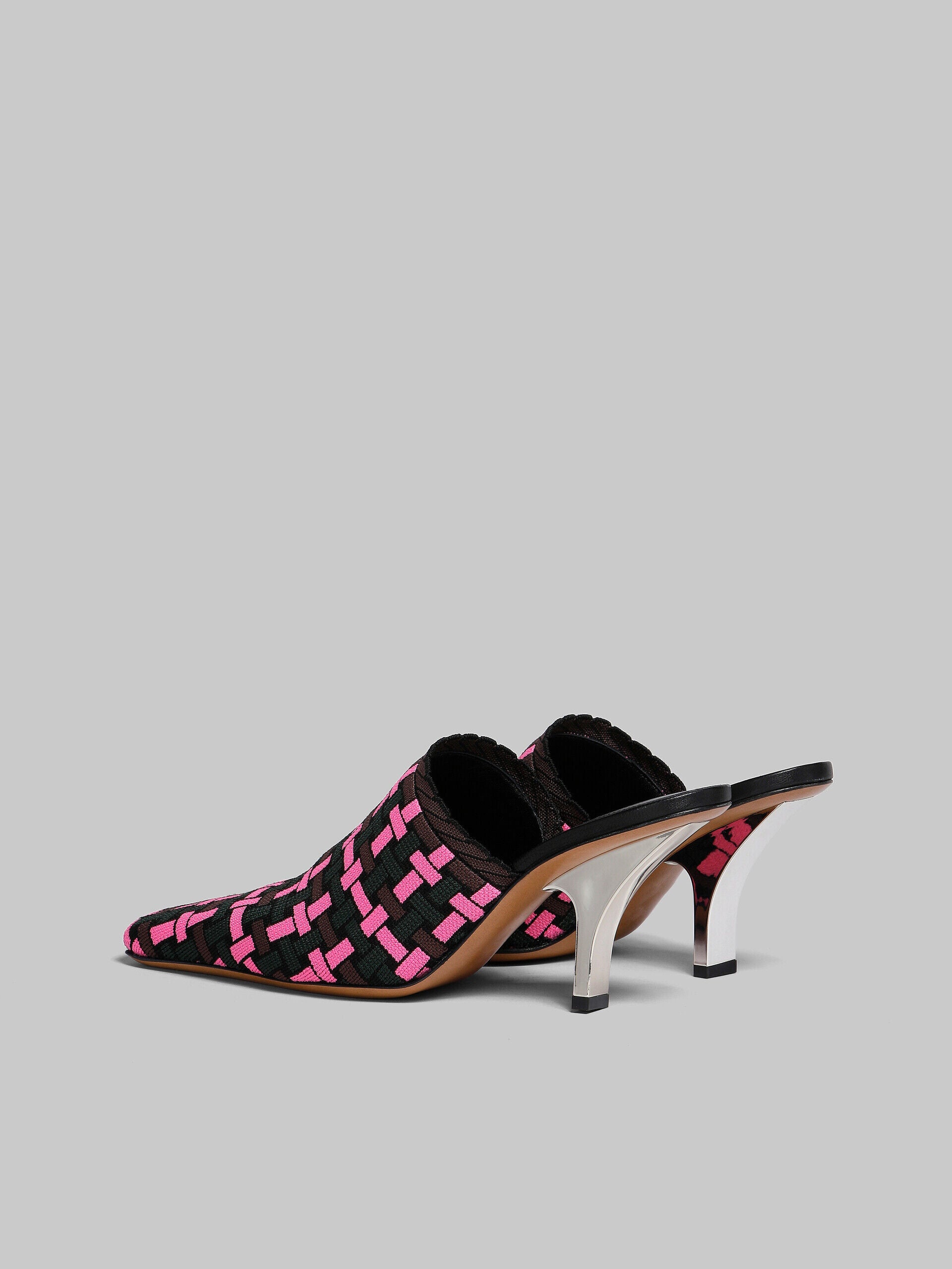 MARNI WOMEN'S PINK PATTERNED MULE SHOES