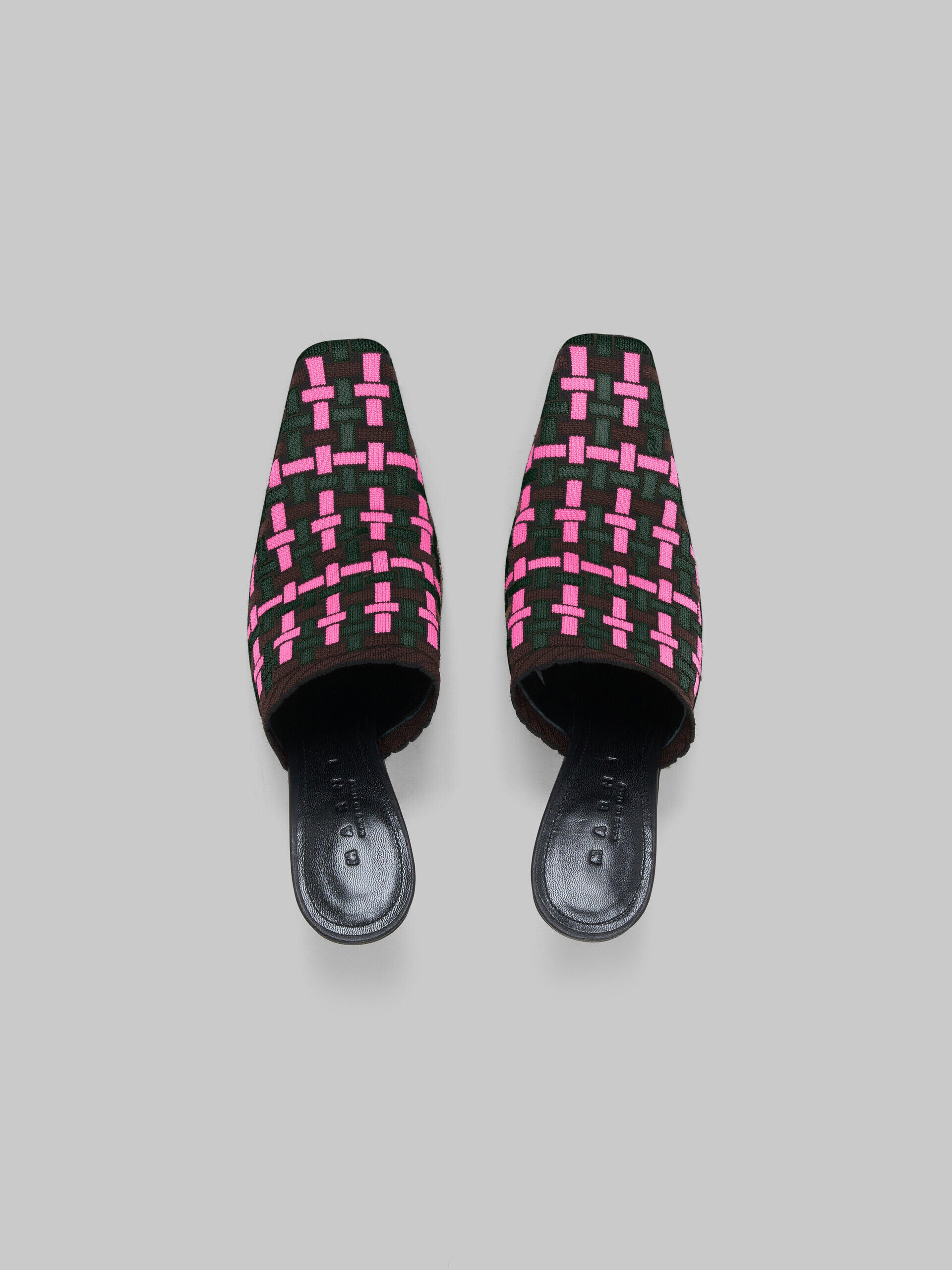 MARNI WOMEN'S PINK PATTERNED MULE SHOES
