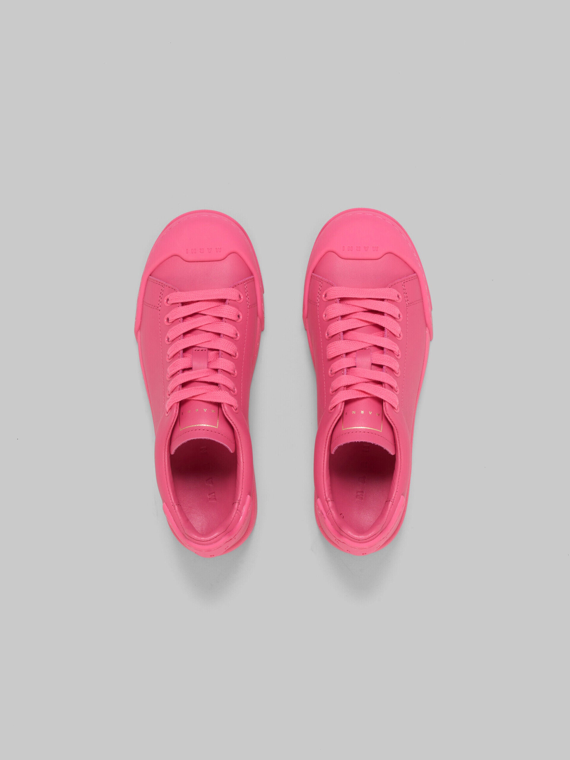MARNI WOMEN'S BRIGHT PINK LEATHER SNEAKERS