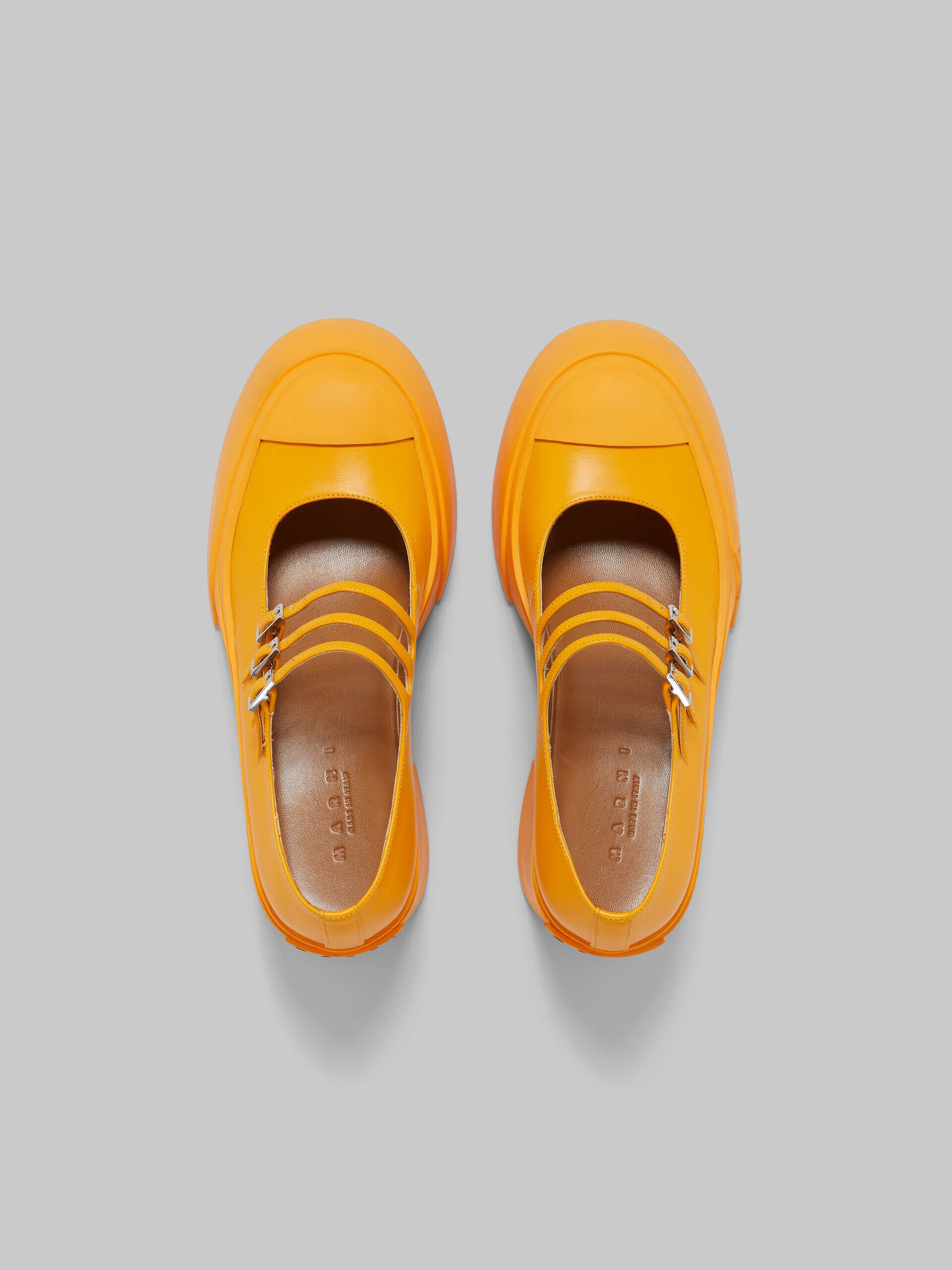 MARNI WOMEN'S YELLOW PLATFORM MARYJANE SHOES