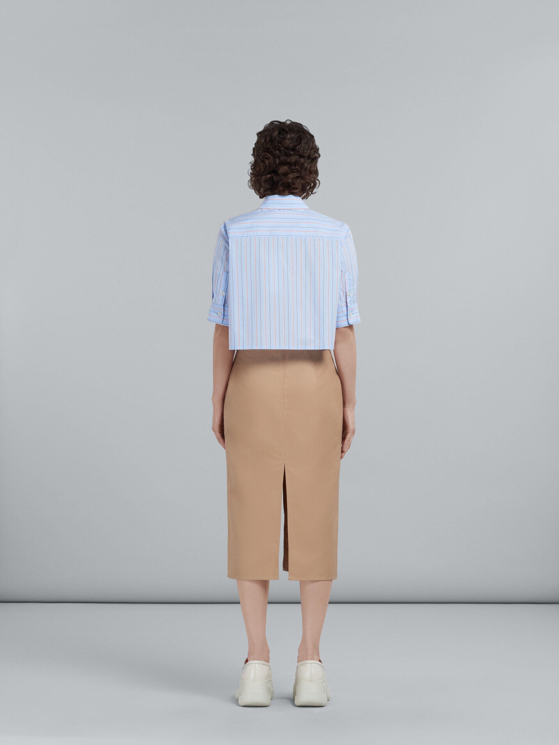 MARNI WOMEN'S BEIGE MIDI SKIRT WITH SLIT