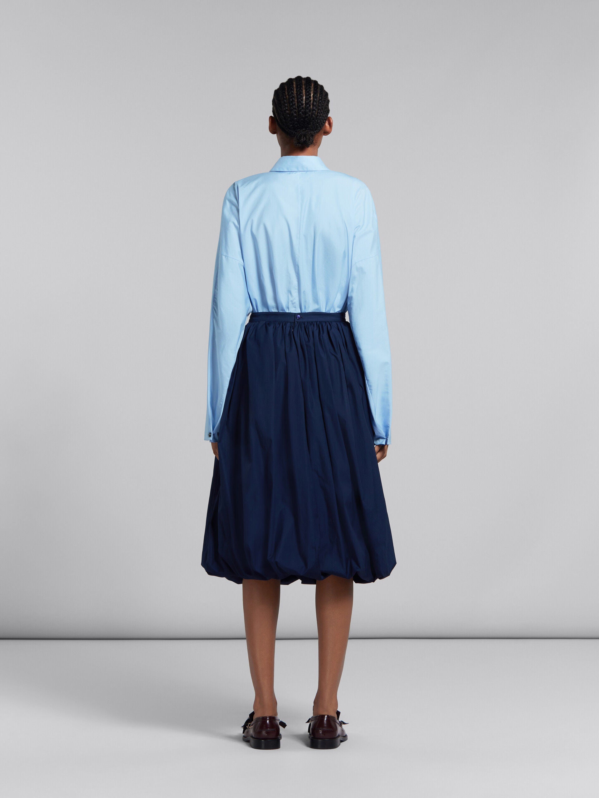 MARNI WOMEN'S NAVY BALLOON SILHOUETTE SKIRT