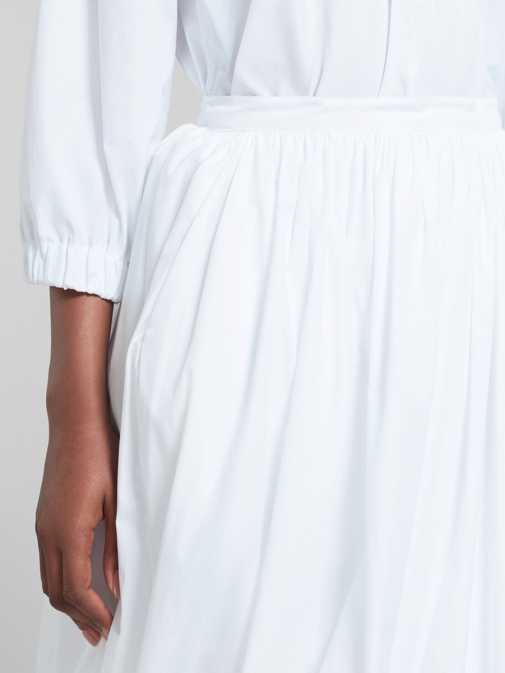 MARNI WOMEN'S WHITE BALLOON SILHOUETTE SKIRT