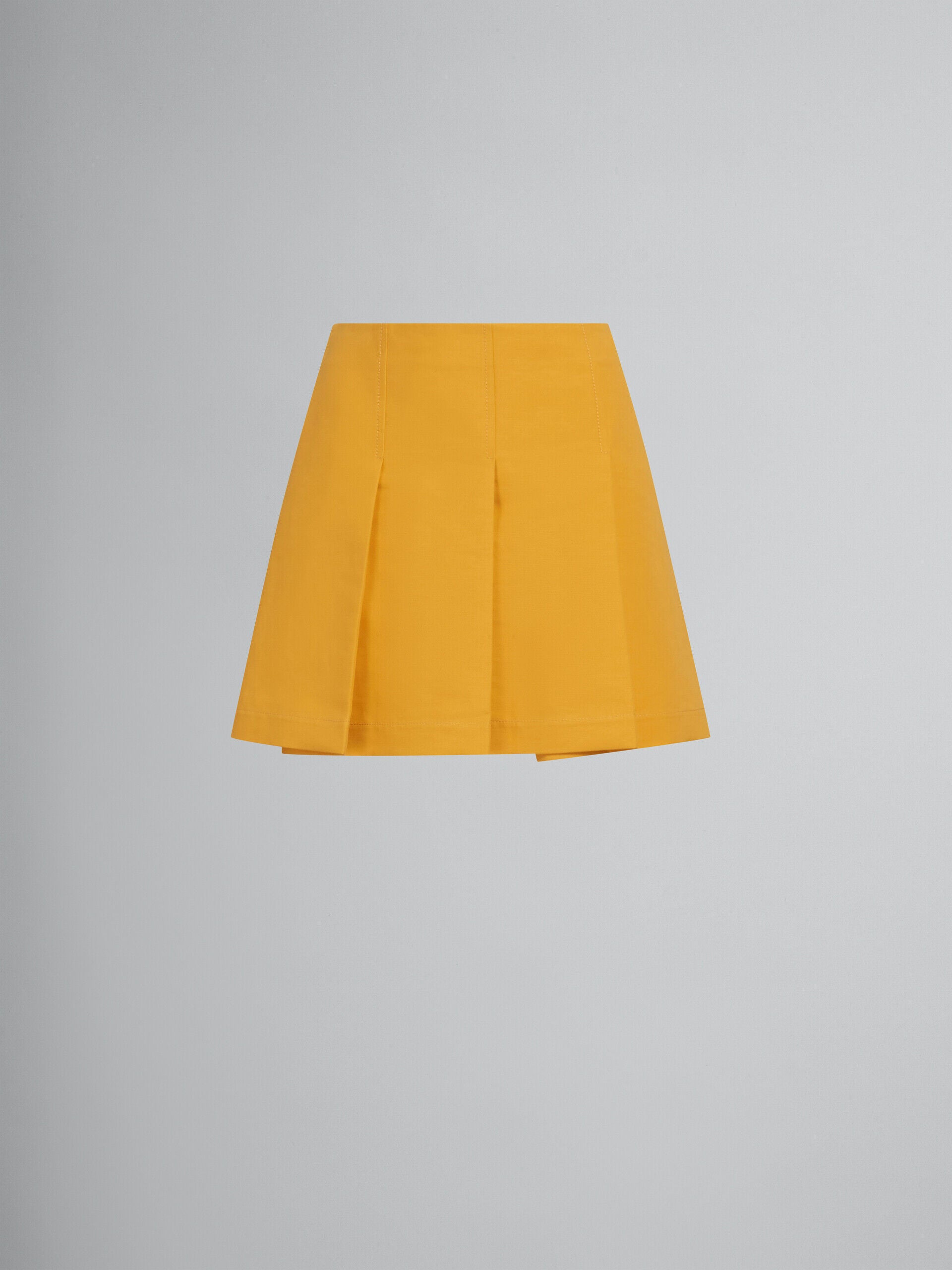 MARNI WOMEN'S LIGHT ORANGE PLEATED A-LINE SKIRT
