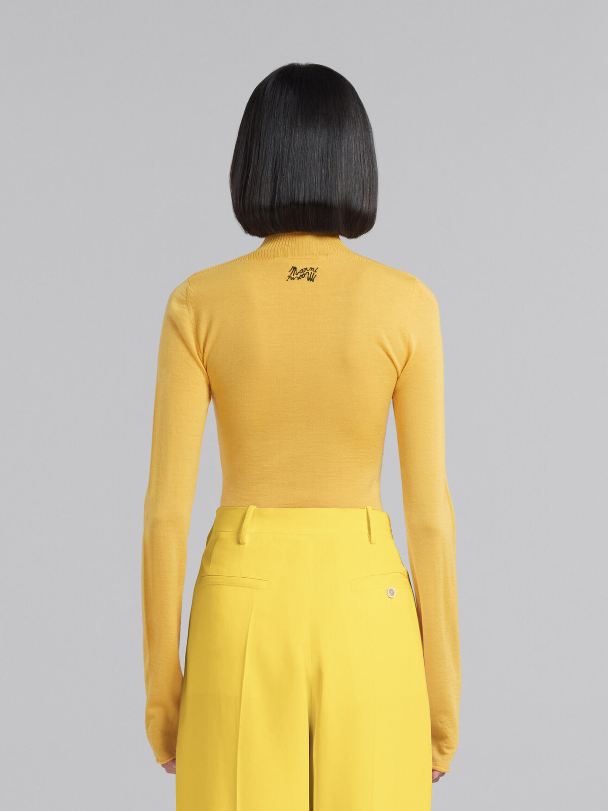 MARNI WOMEN'S MAIZE MOCK NECK FITTED SWEATER