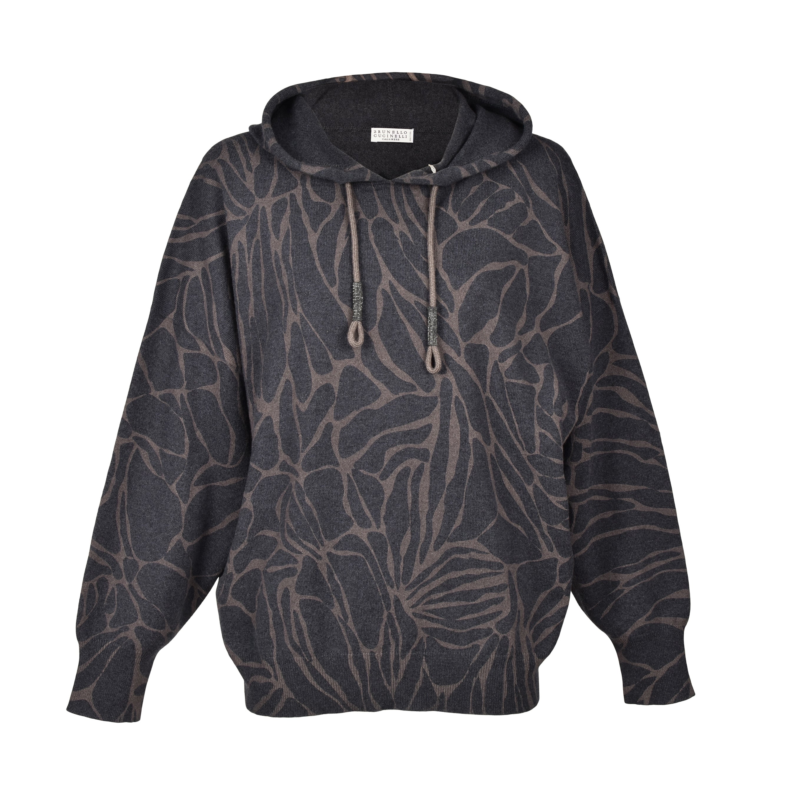 BRUNELLO CUCINELLI WOMEN'S BLACK CASHMERE BLEND HOODIE