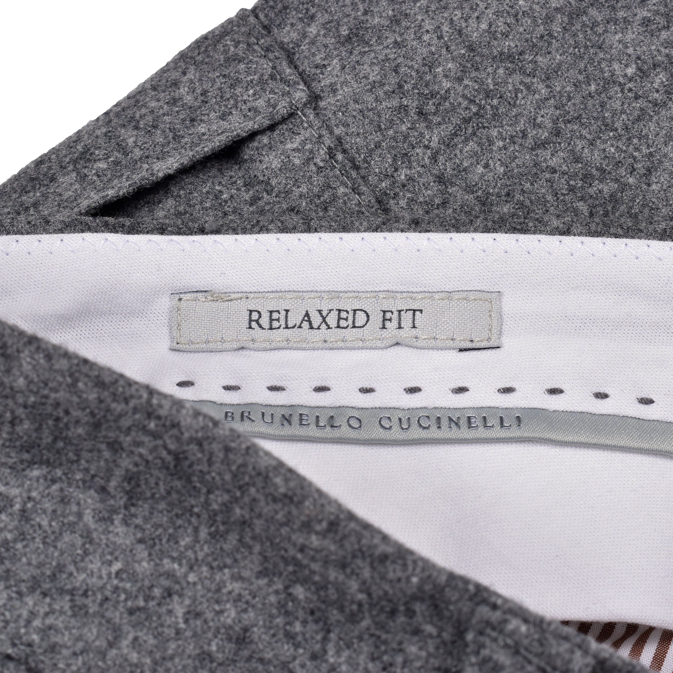 BRUNELLO CUCINELLI MEN'S GREY VIRGIN WOOL CARPENTER TROUSERS