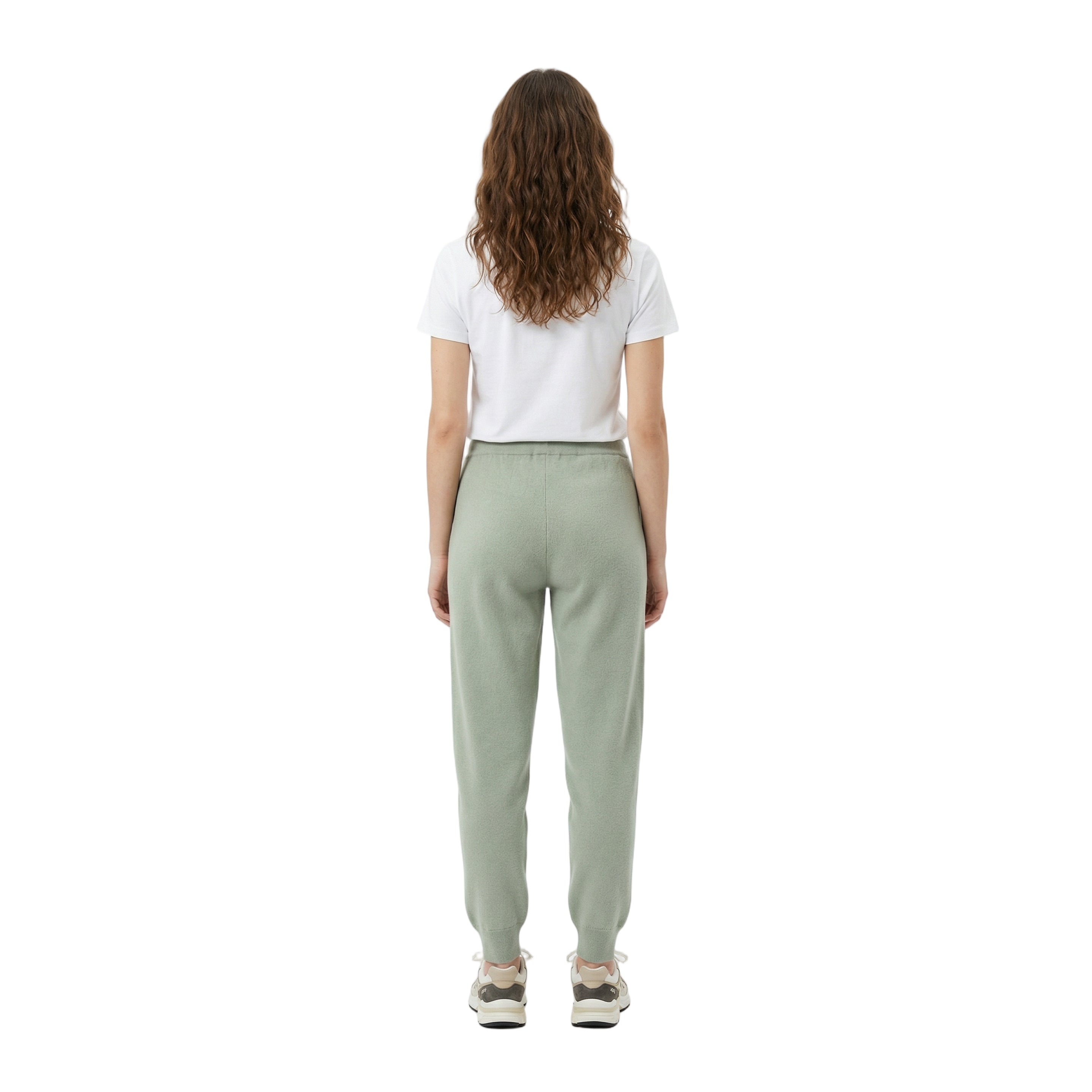 BRUNELLO CUCINELLI WOMEN'S THYME CASHMERE KNIT TROUSERS