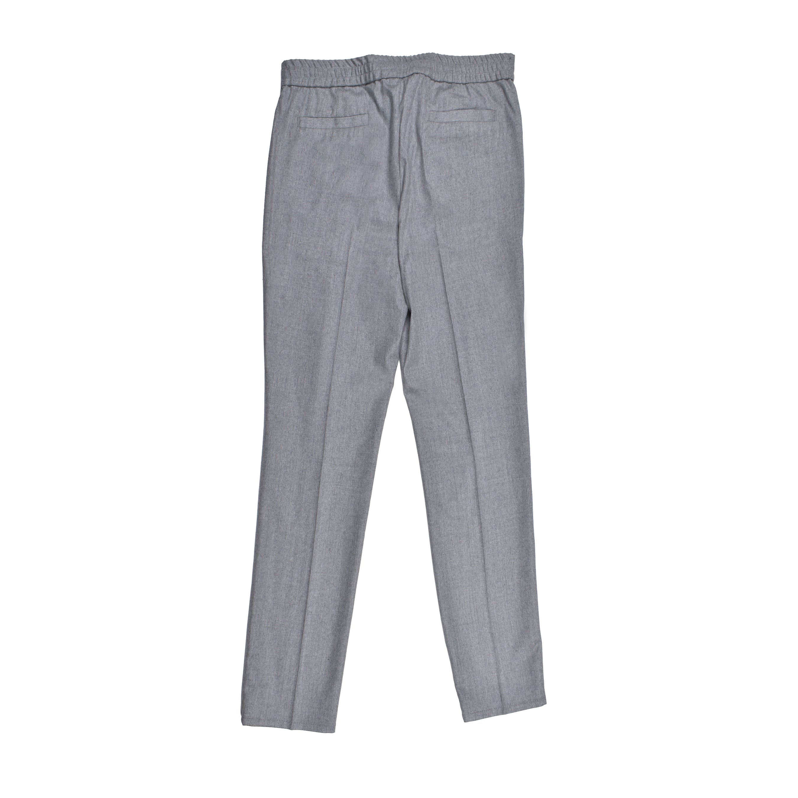 BRUNELLO CUCINELLI MEN'S GRAY VIRGIN WOOL TROUSERS