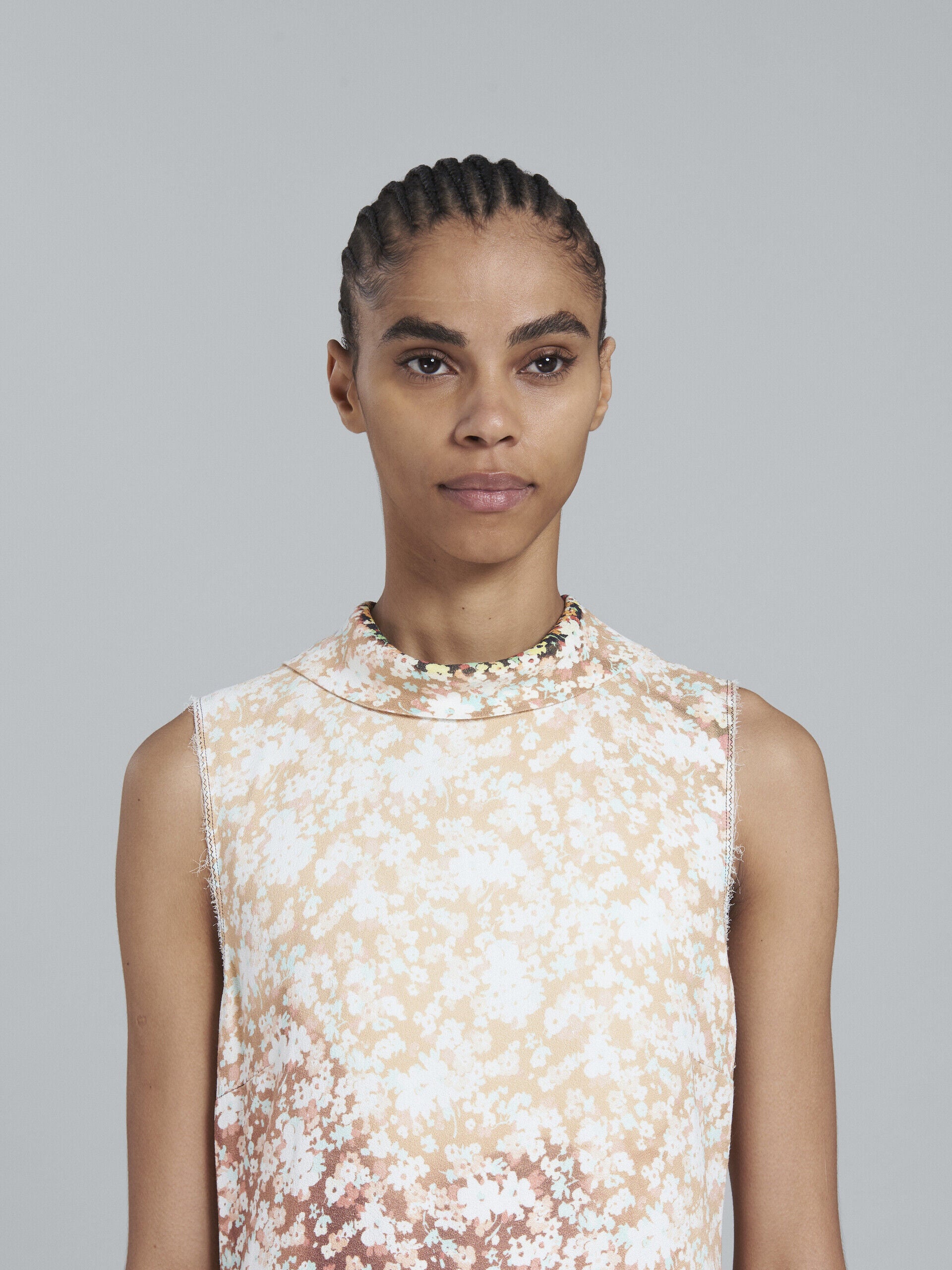 MARNI WOMEN'S FLORAL SLEEVELESS OMBRE MAXI DRESS