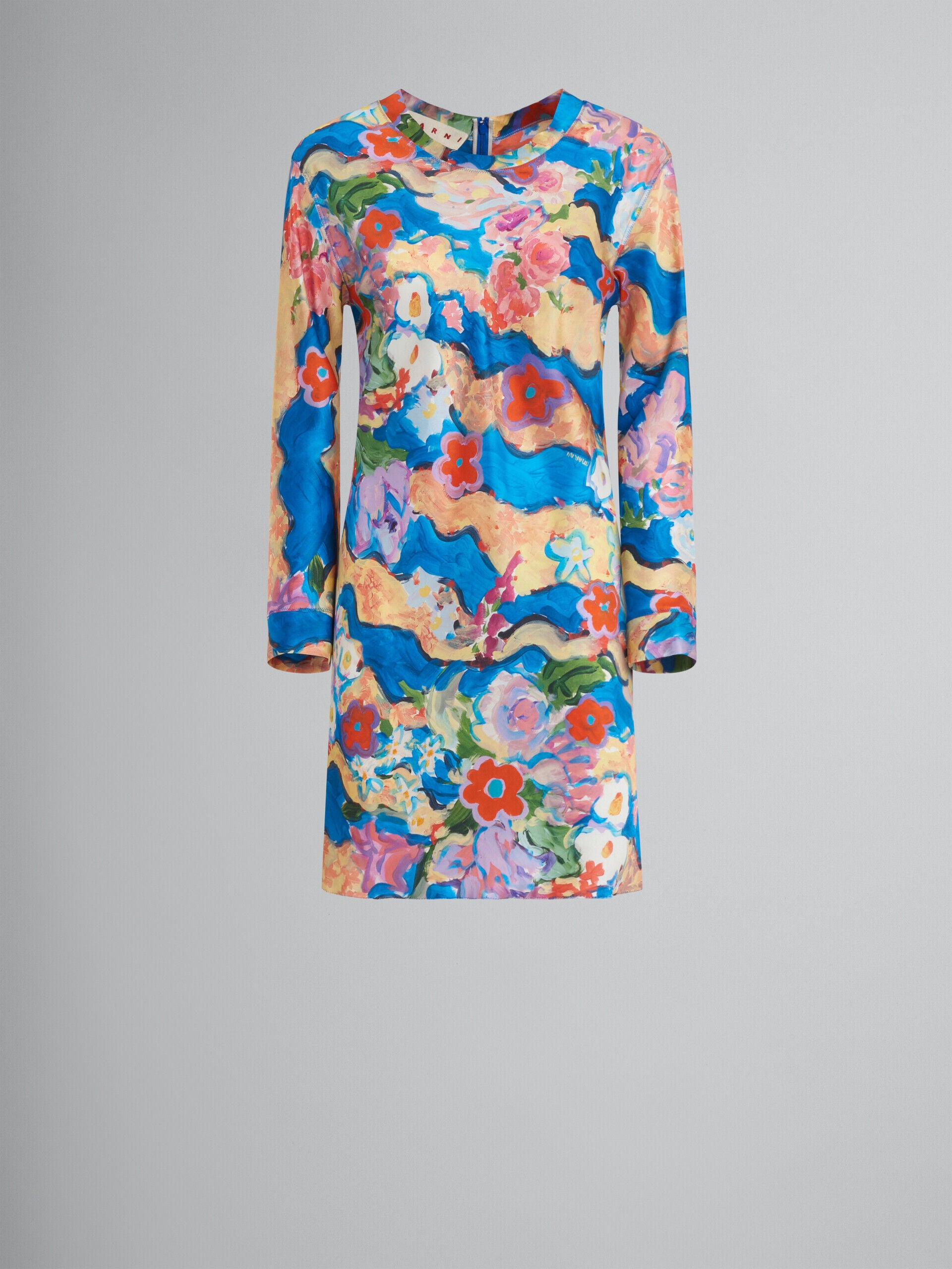 MARNI WOMEN'S COBALT FLORAL PRINT DRESS