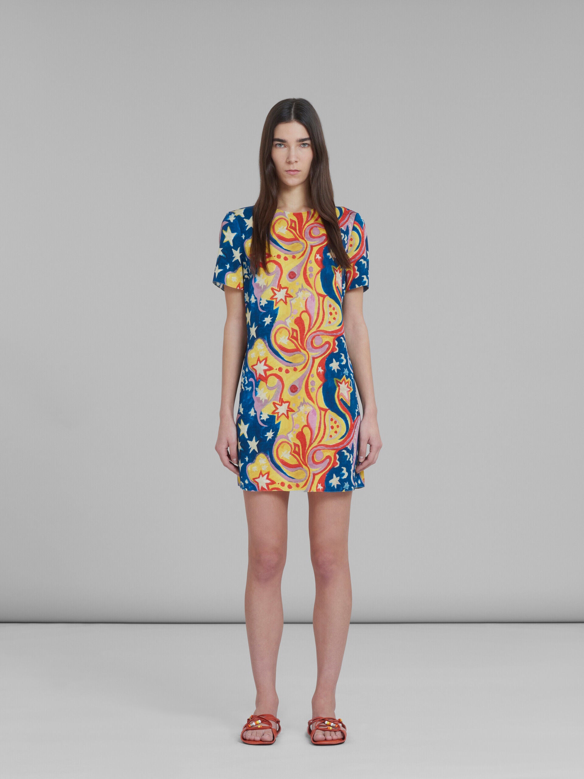 MARNI WOMEN'S COLORFUL ABSTRACT PRINT DRESS
