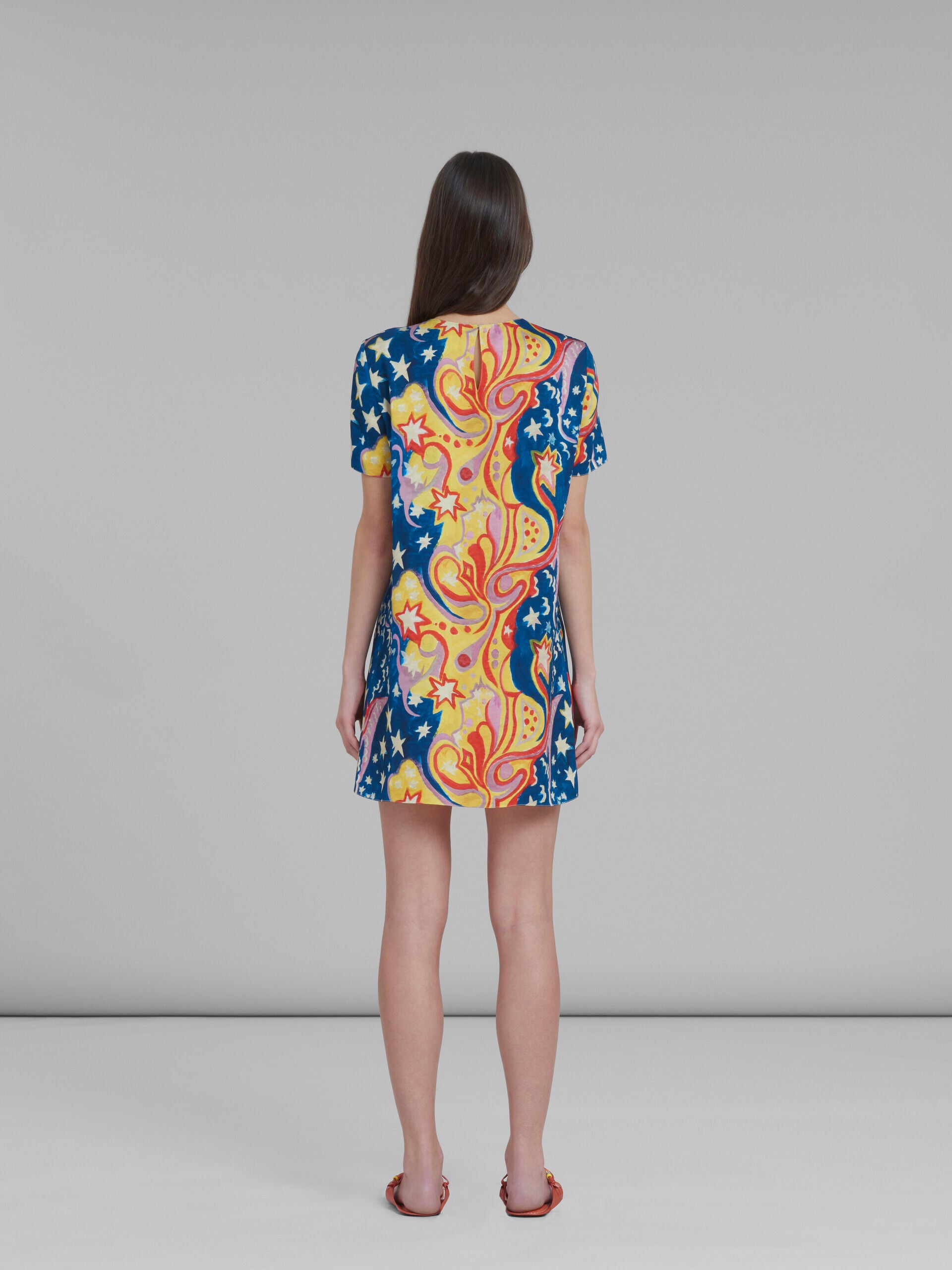 MARNI WOMEN'S COLORFUL ABSTRACT PRINT DRESS