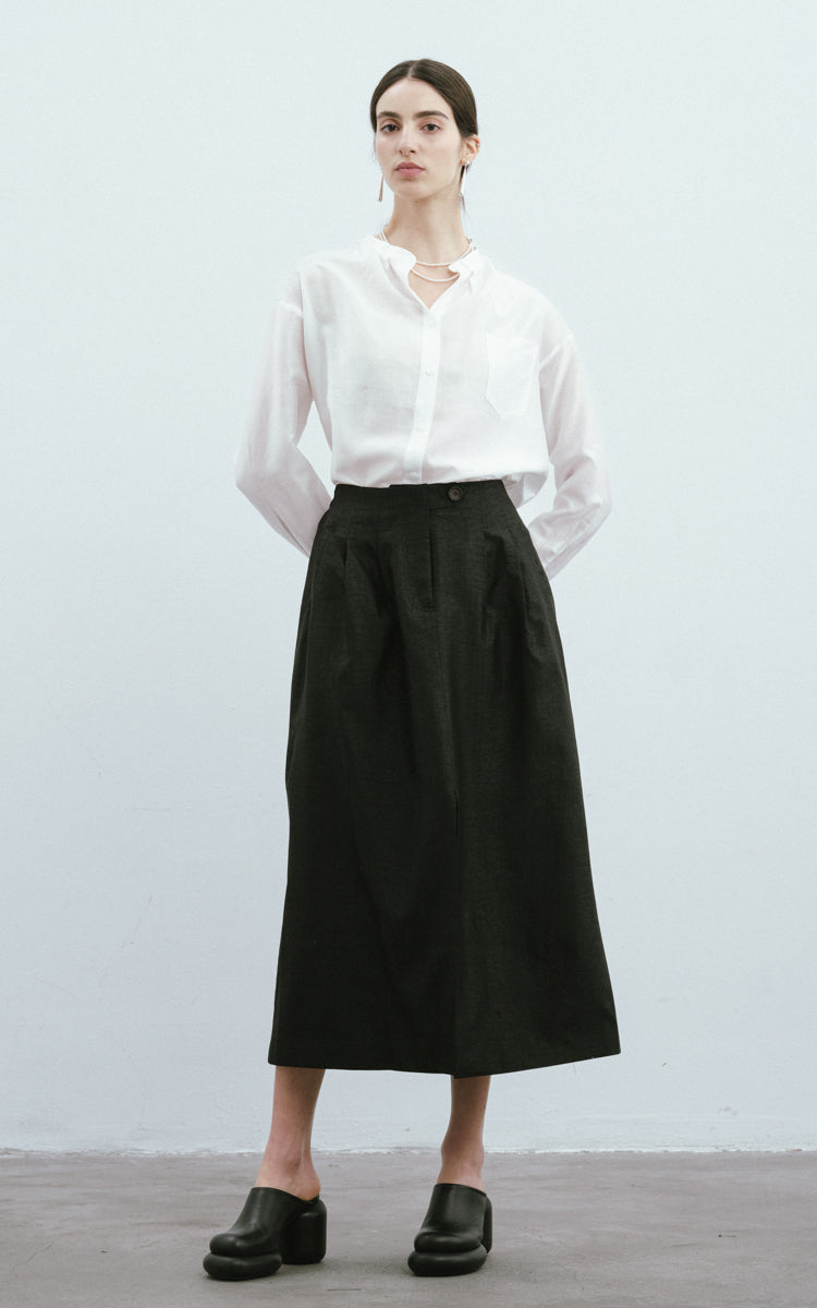 Turtle Shell Pattern Silk Skirt