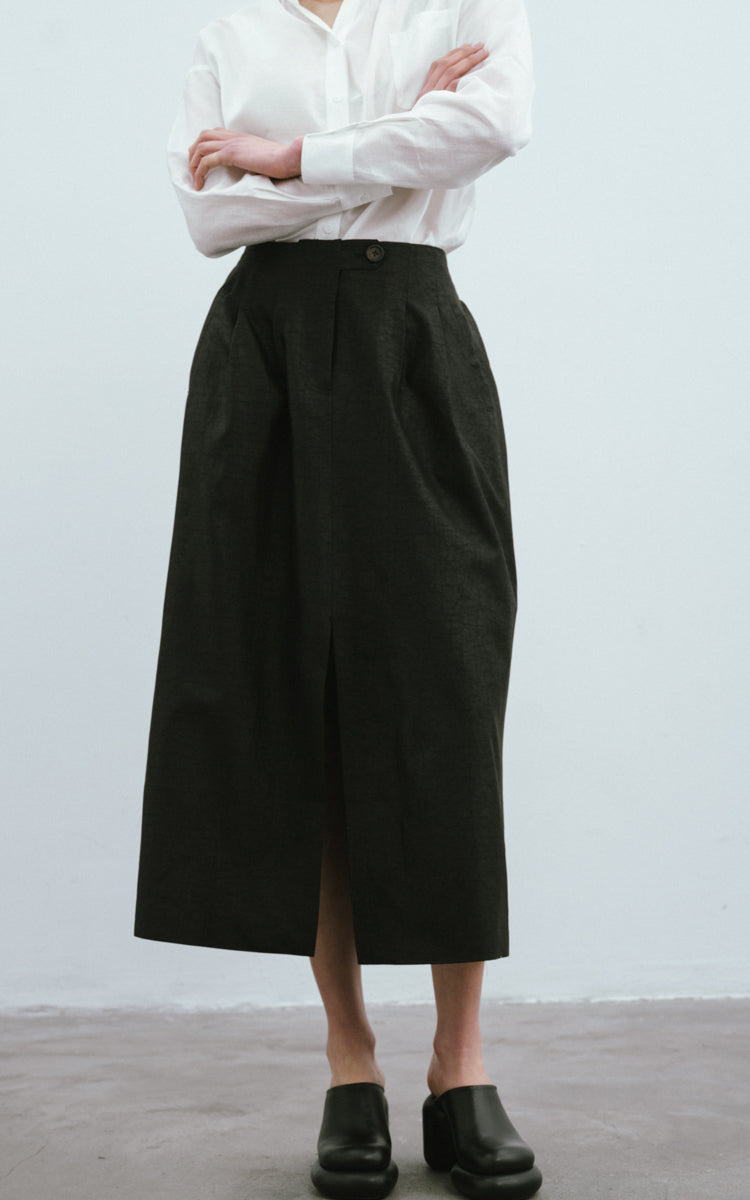 Turtle Shell Pattern Silk Skirt