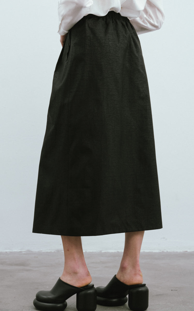 Turtle Shell Pattern Silk Skirt