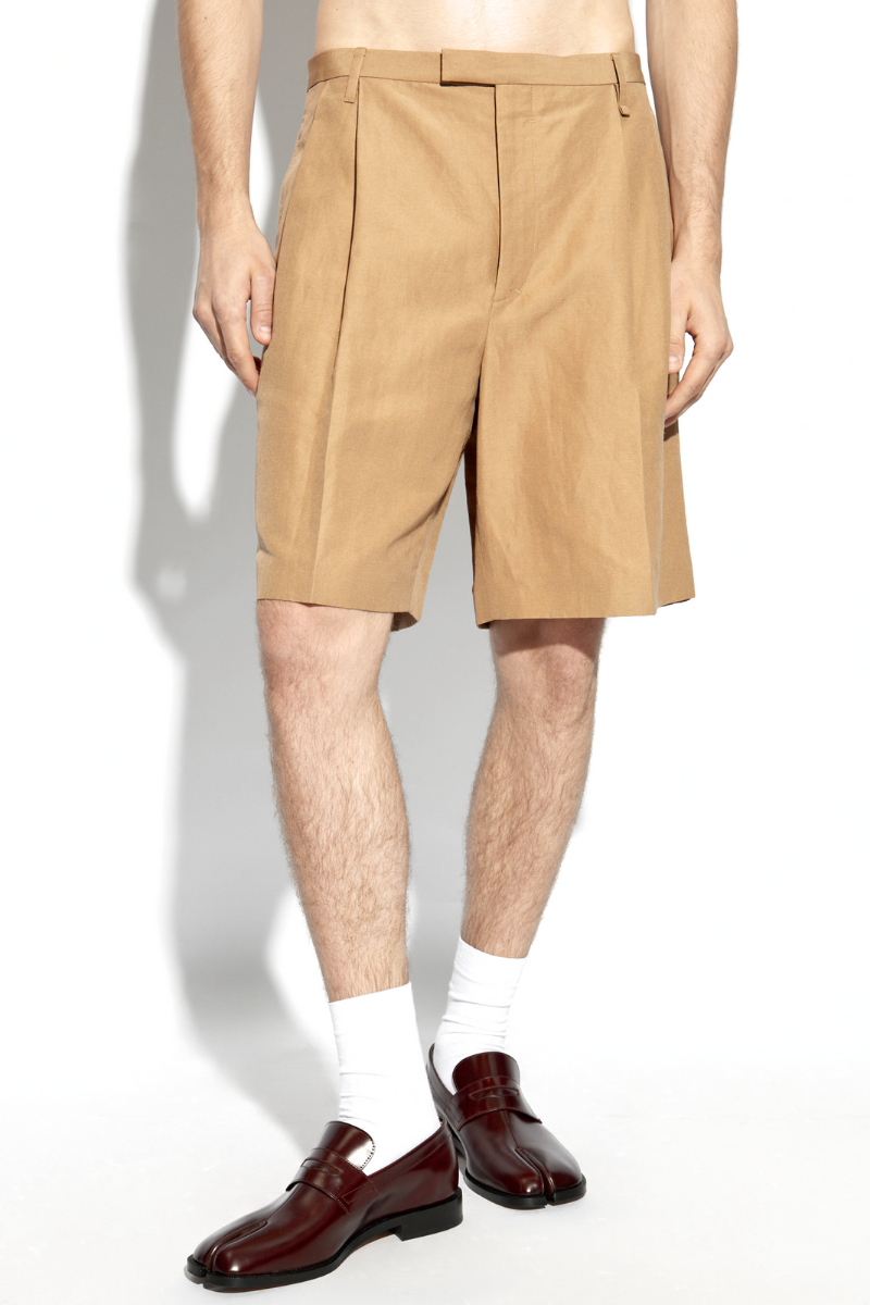 Givenchy Pleated Formal Short_Tan