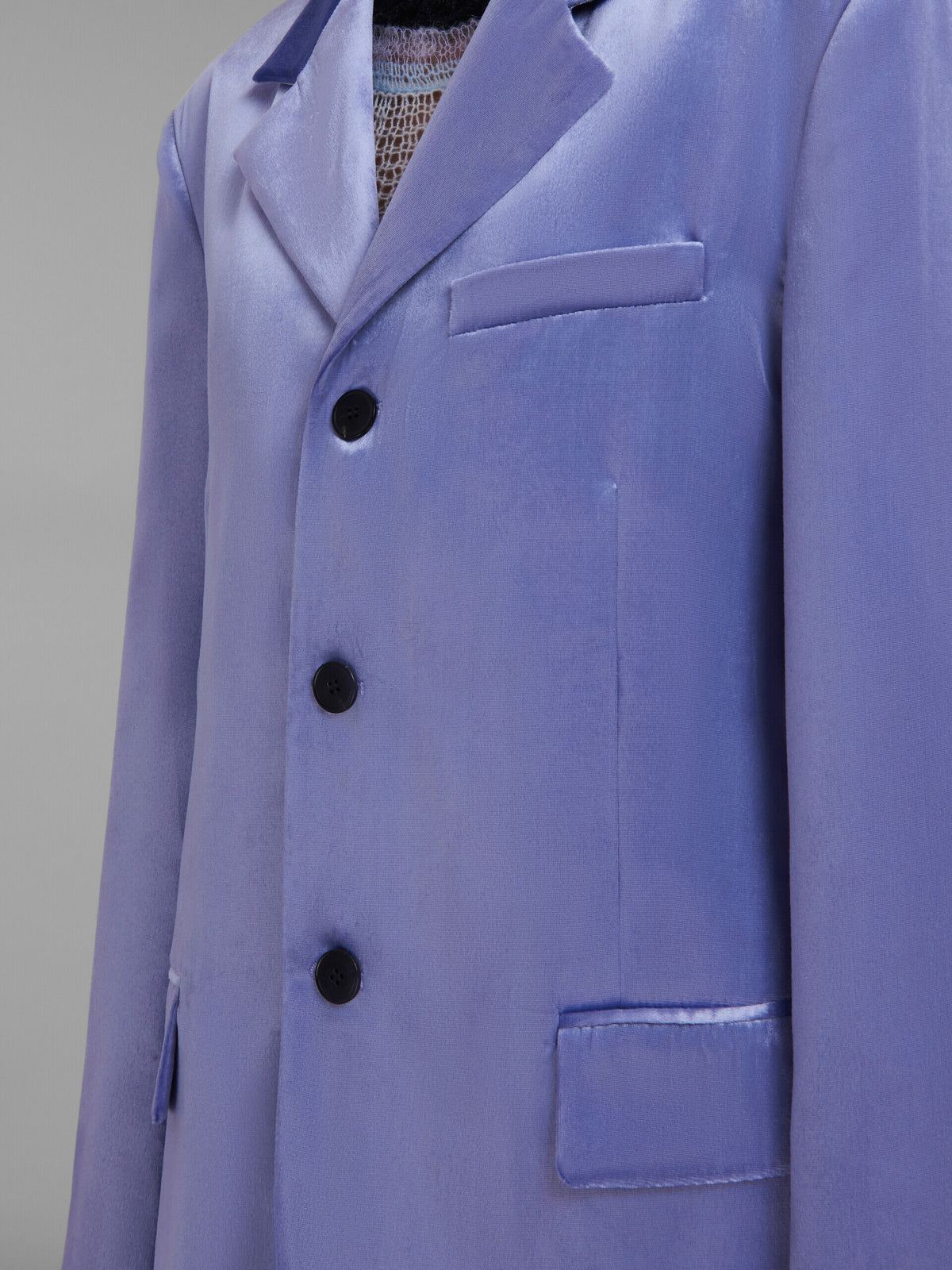 MARNI WOMEN'S ULTRA VIOLET VELVET TAILORED BLAZER