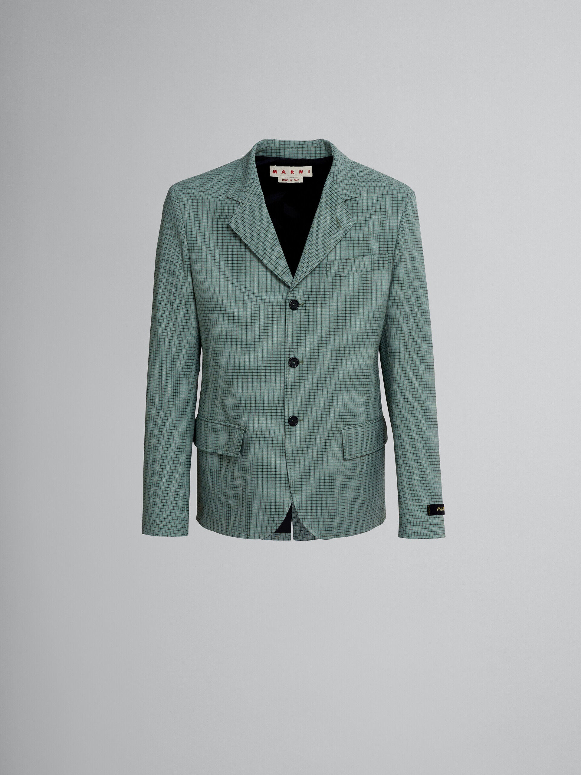 MARNI MEN'S SAGE CHECK THREE-BUTTON BLAZER