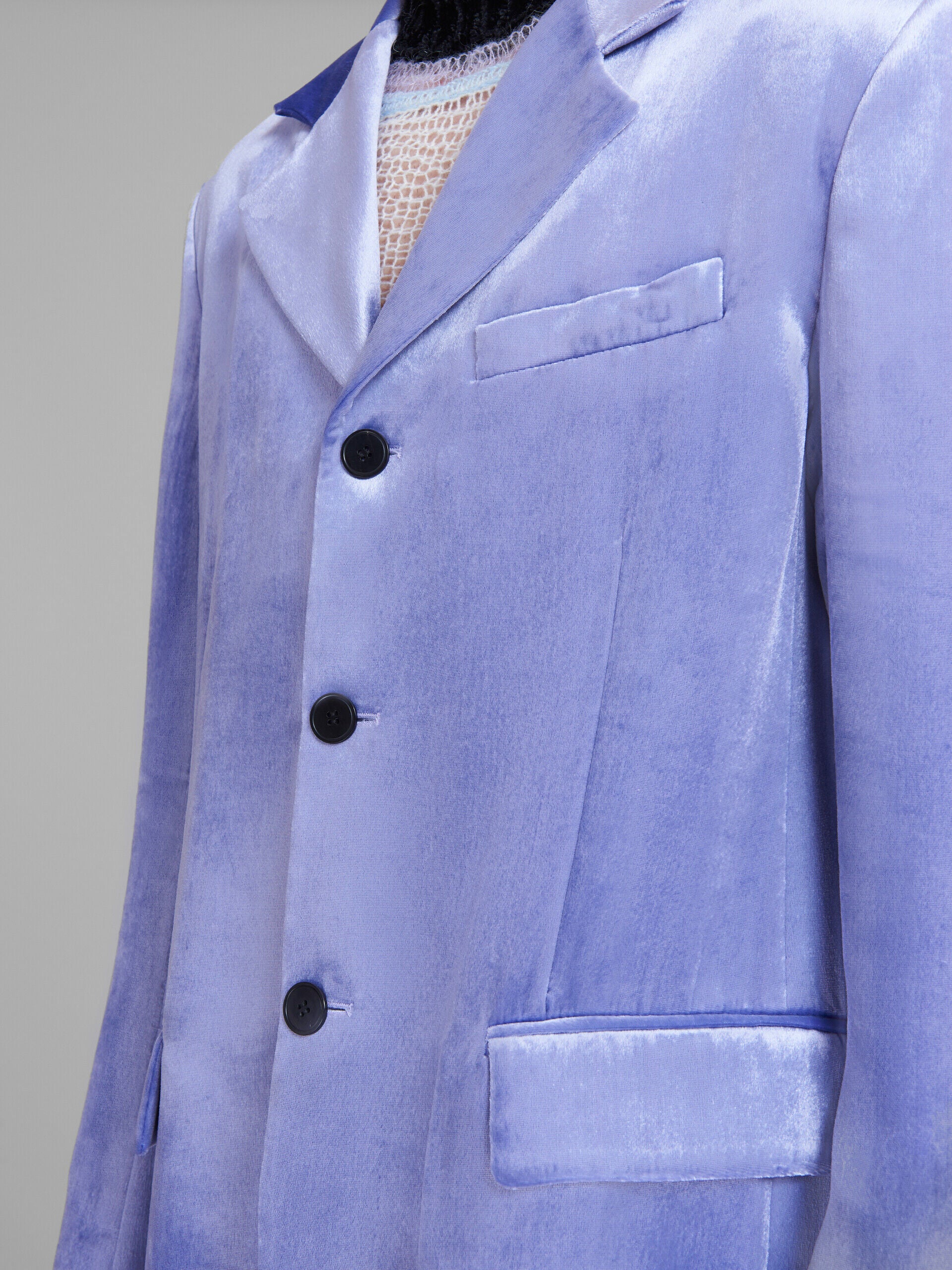 MARNI MEN'S ULTRA VIOLET VELVET BLAZER
