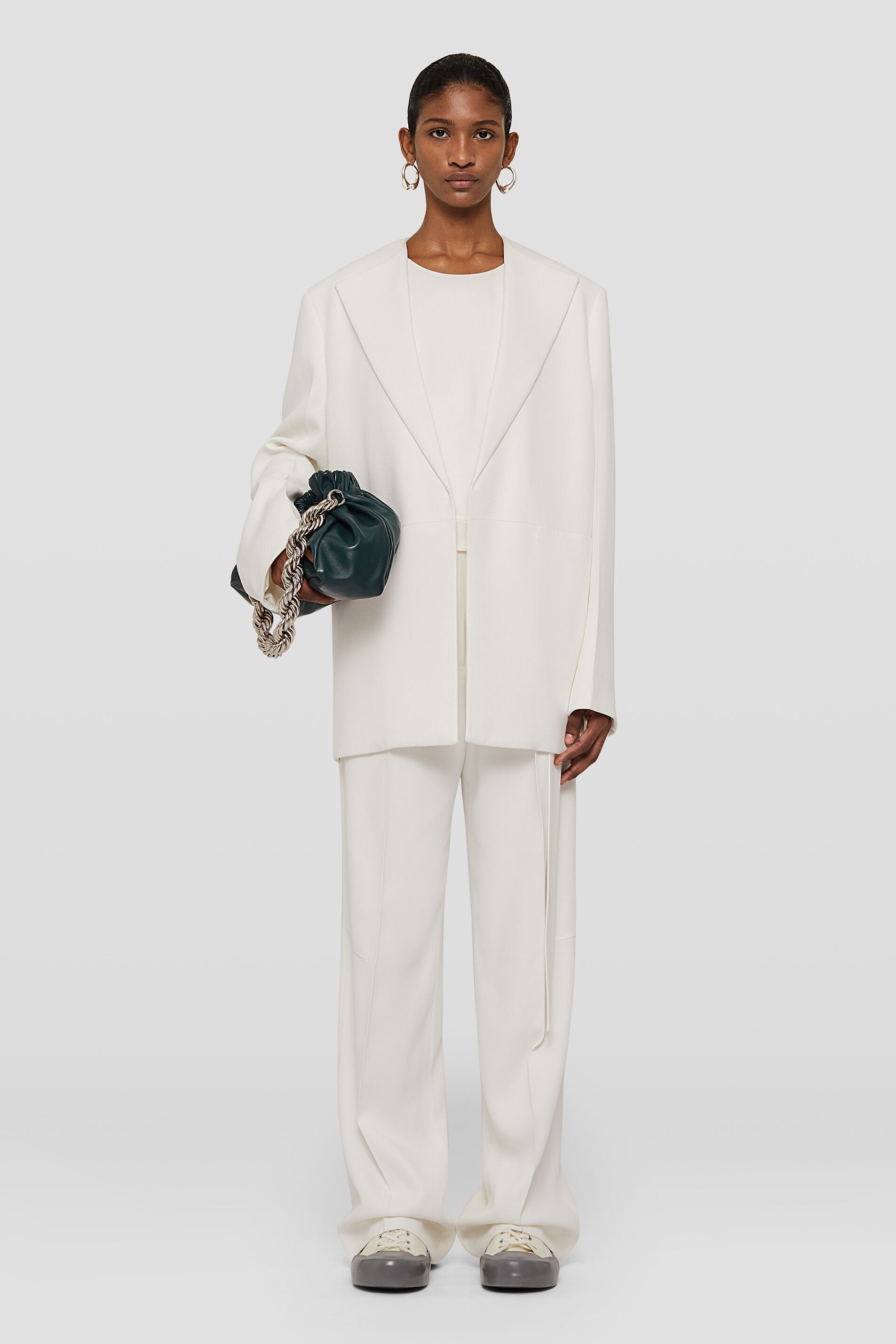 JIL SANDER WOMEN'S OFF WHITE TAILORED JACKET