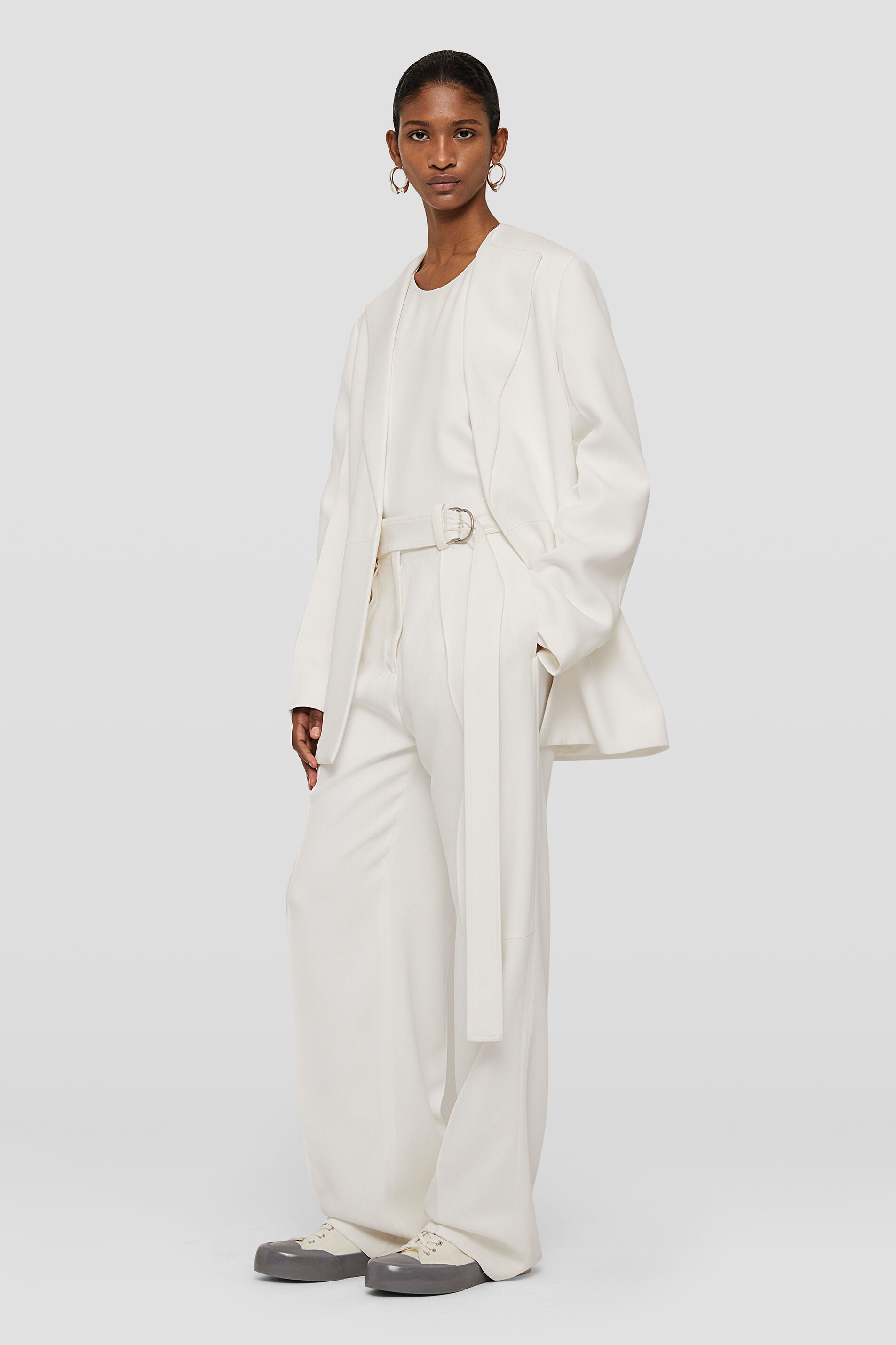 JIL SANDER WOMEN'S OFF WHITE TAILORED JACKET