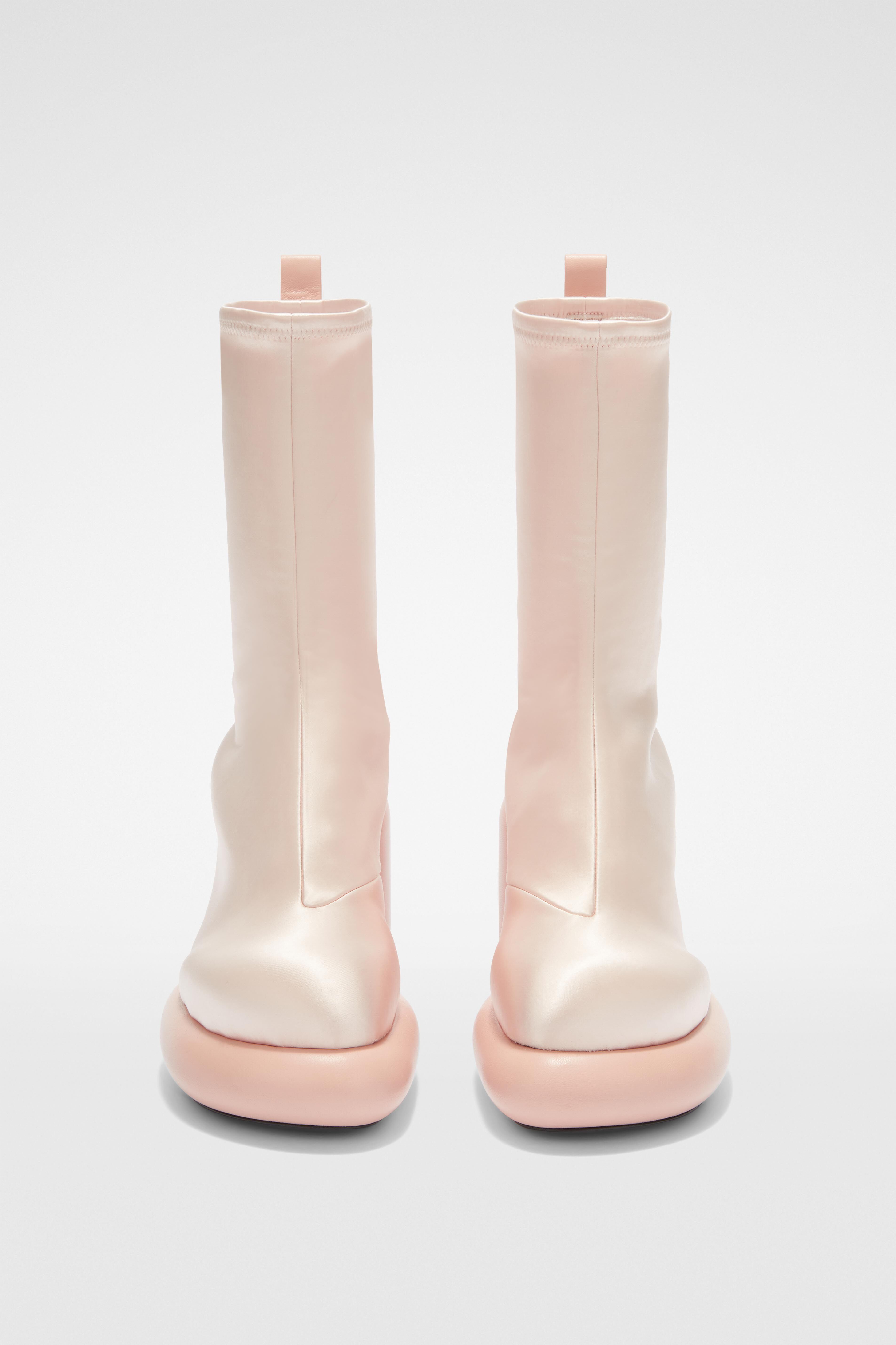 JIL SANDER WOMEN'S LIGHT PINK PLATFORM BOOTS