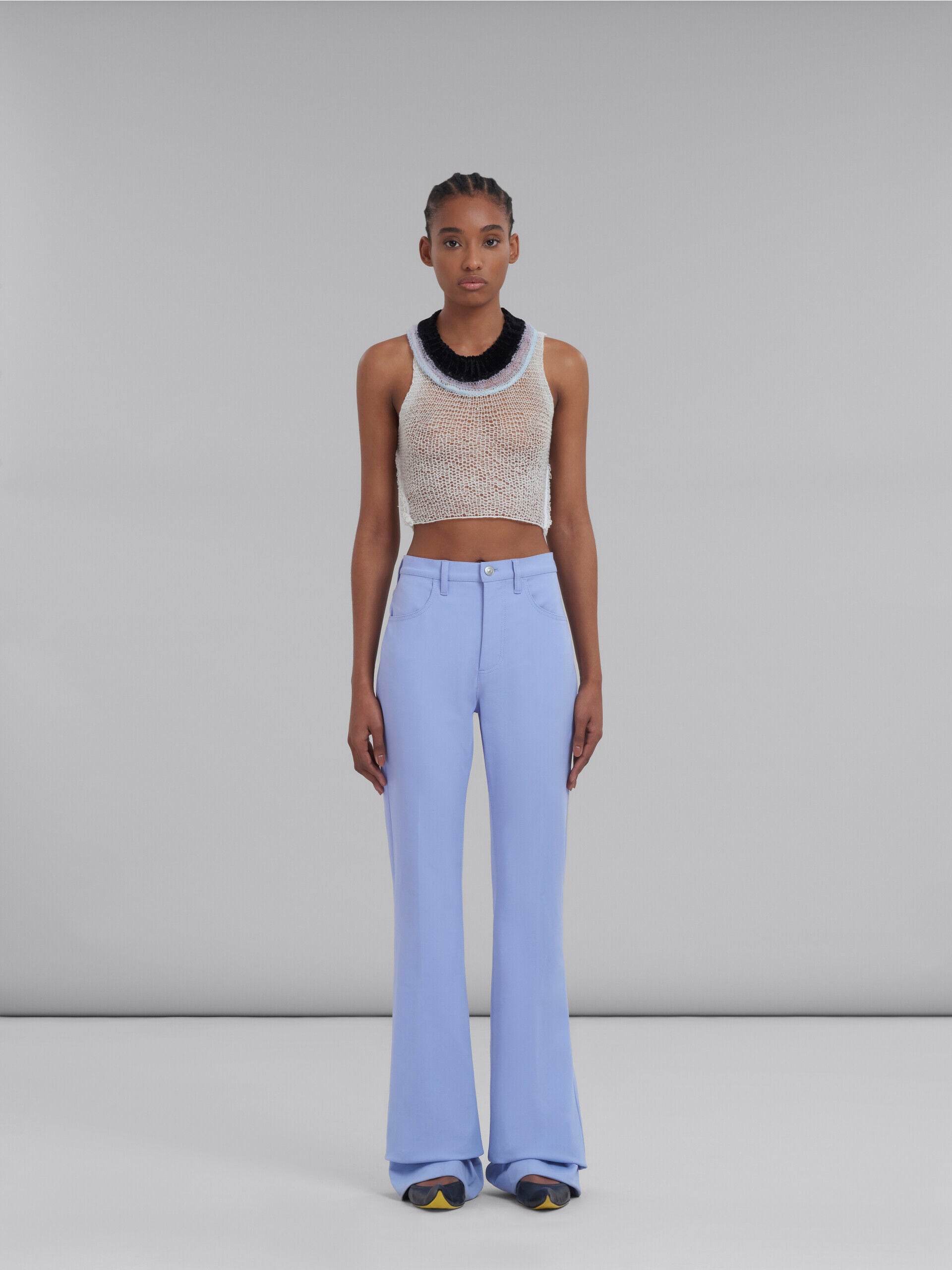 MARNI WOMEN'S LILAC FLARED TROUSERS