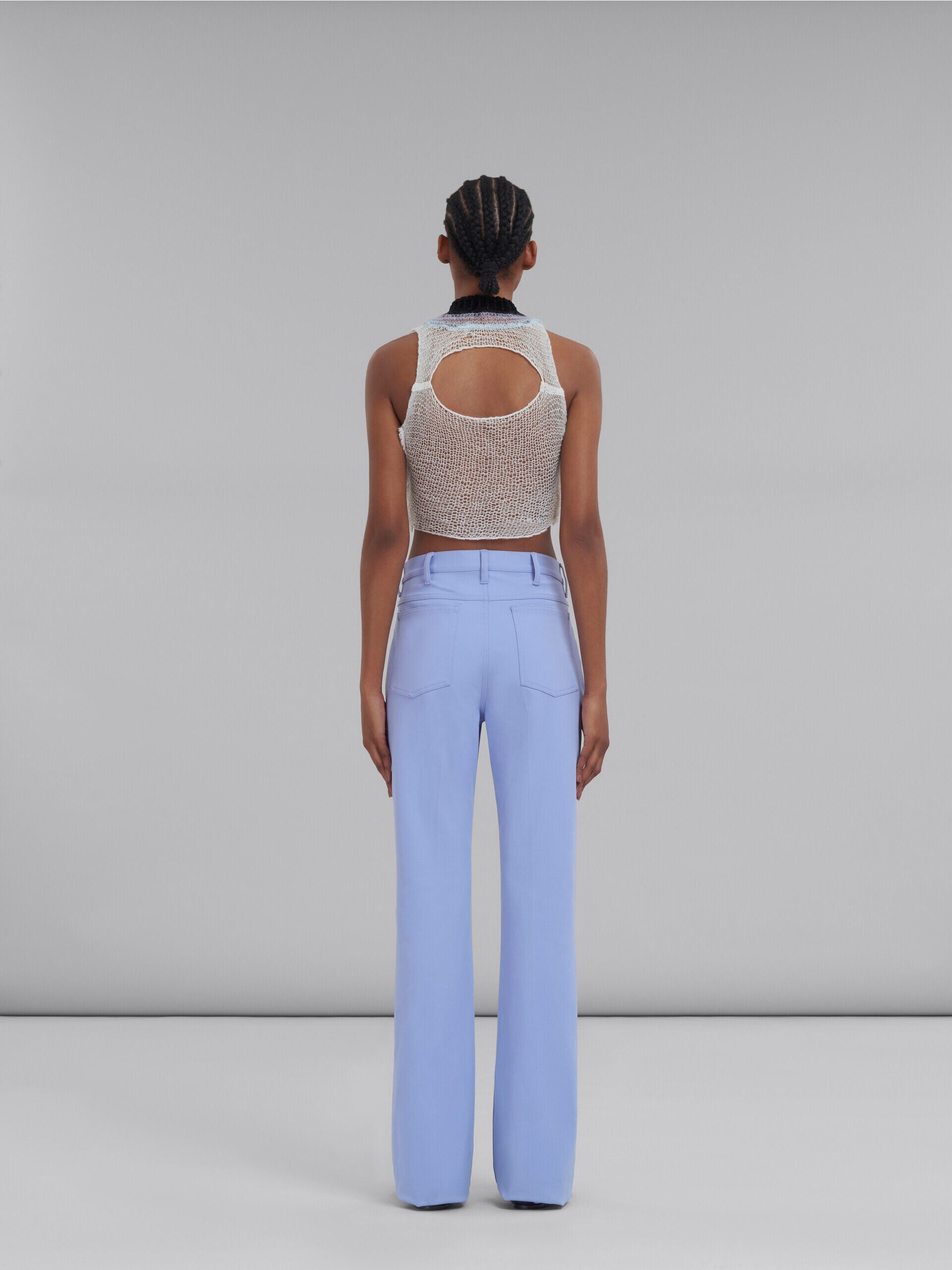 MARNI WOMEN'S LILAC FLARED TROUSERS