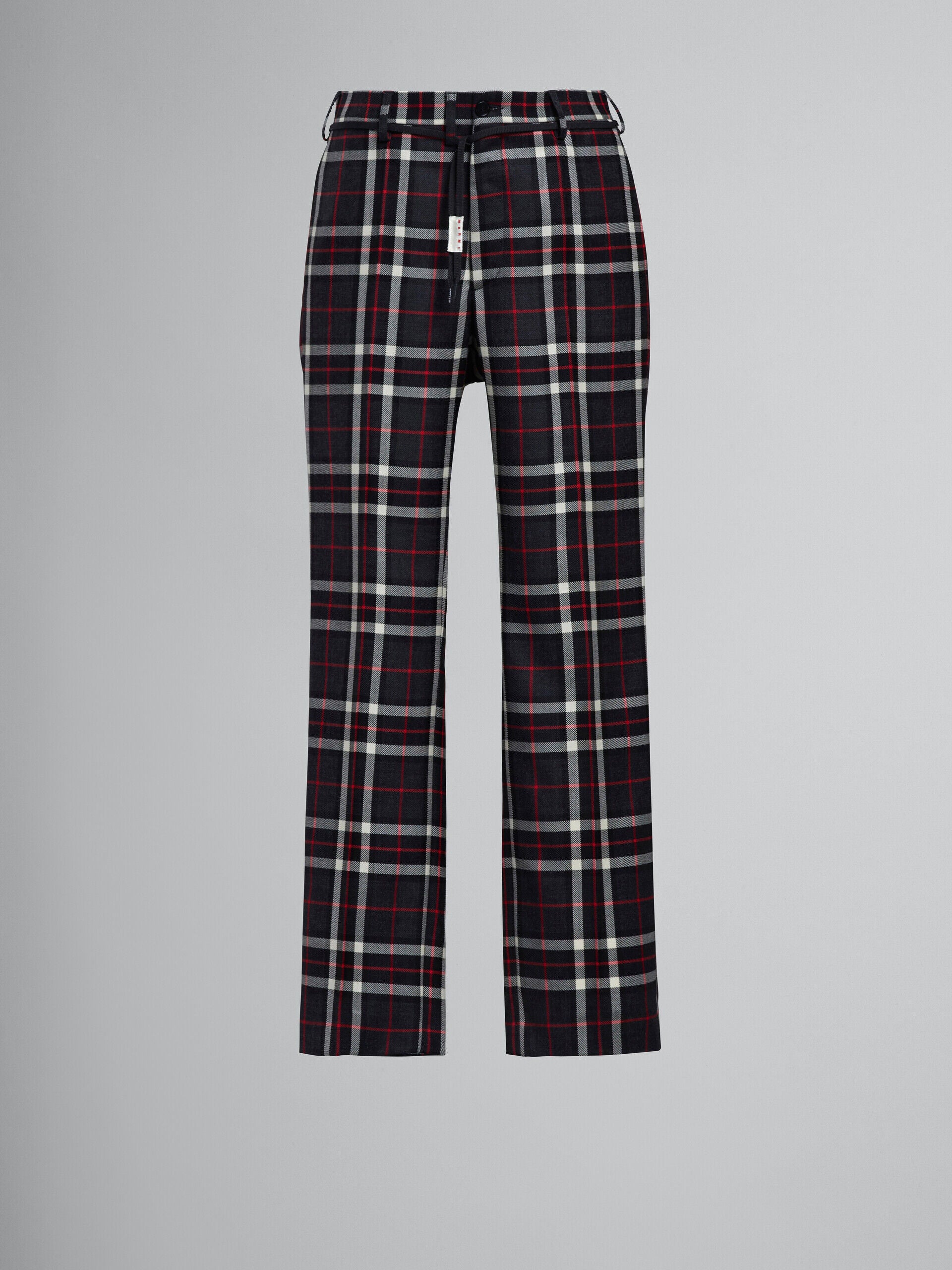 MARNI MEN'S PLAID STRAIGHT-LEG TROUSERS