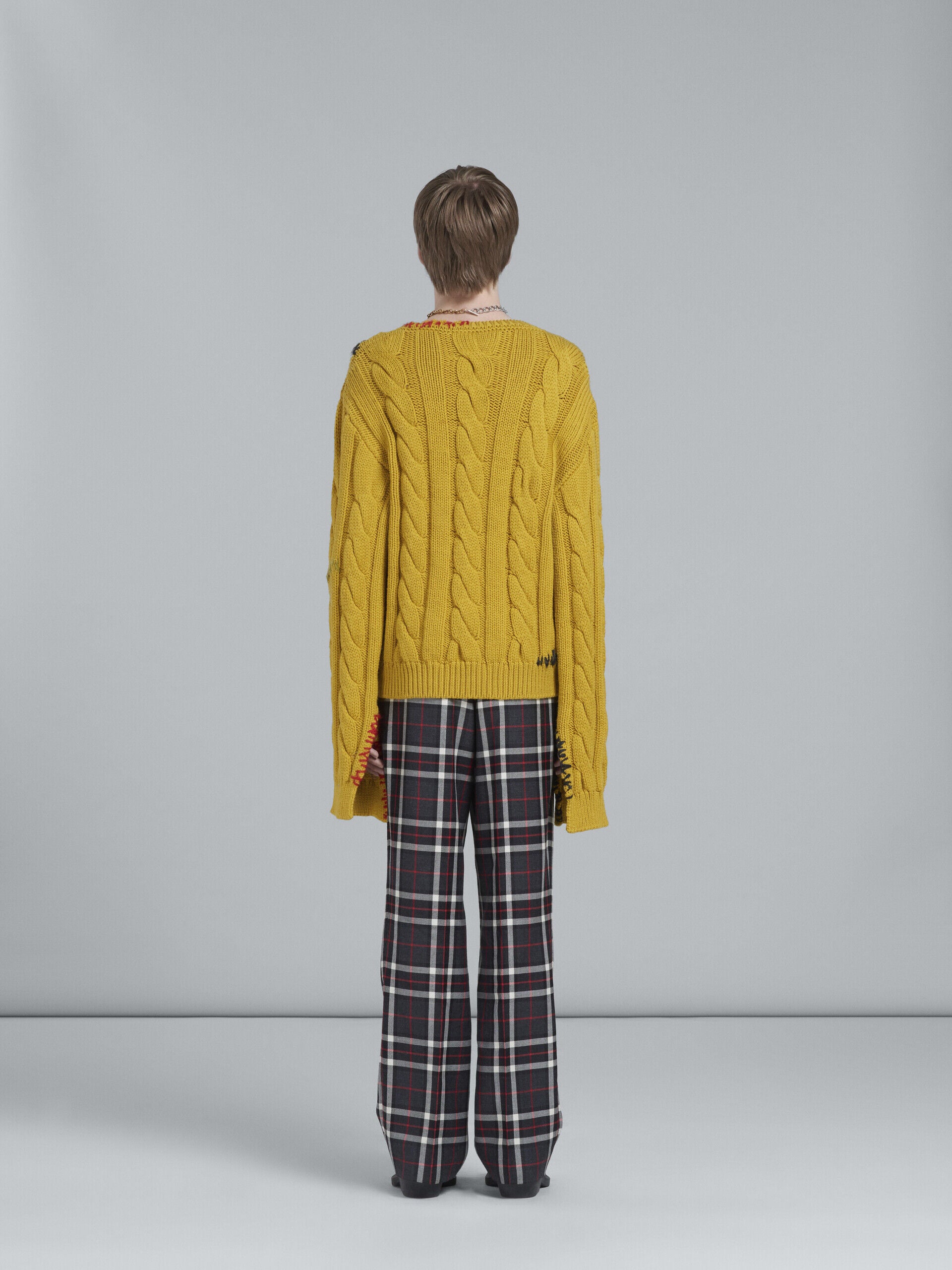 MARNI MEN'S PLAID STRAIGHT-LEG TROUSERS