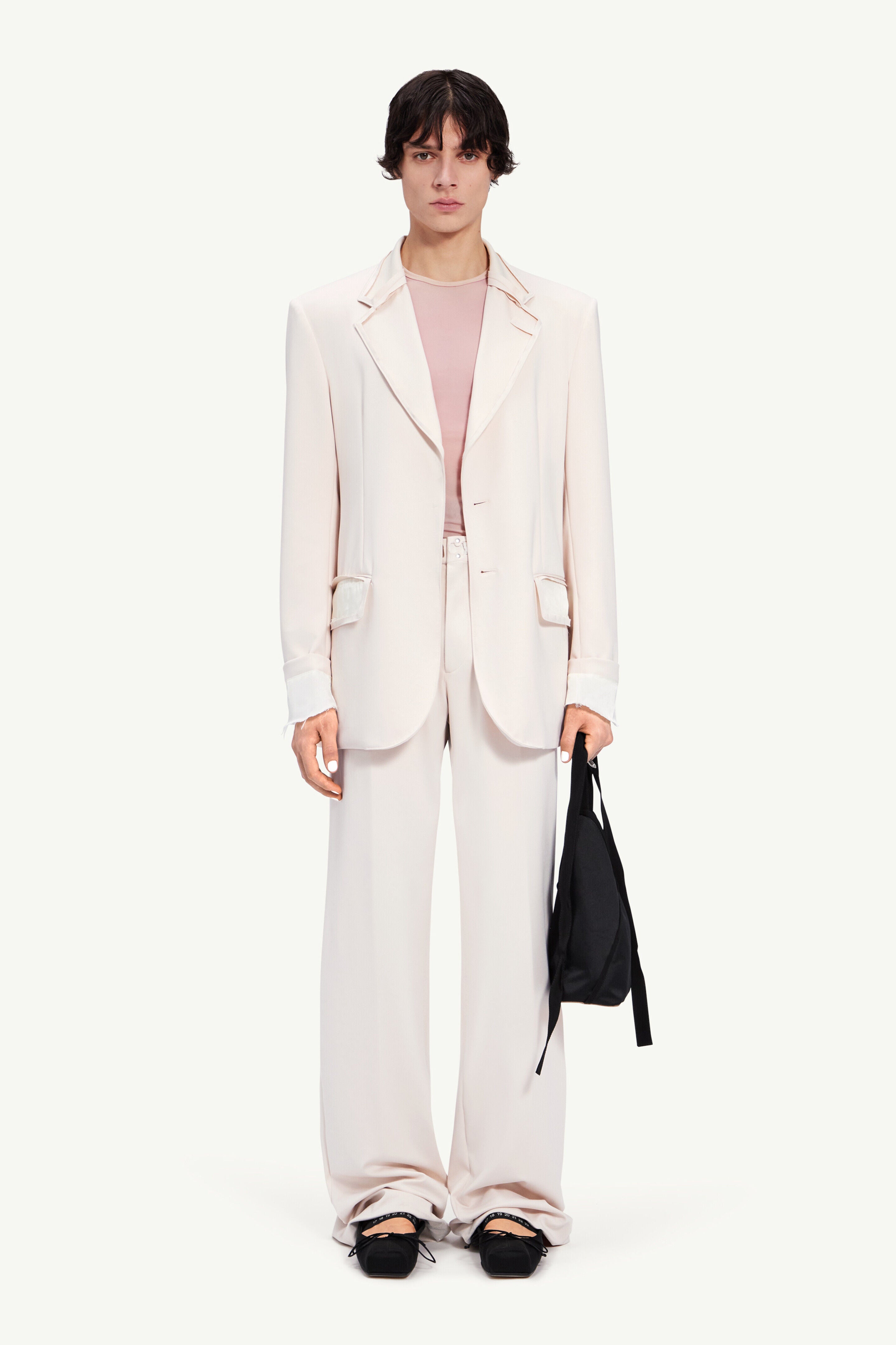 MAISON MARGIELA MEN'S IVORY TAILORED JACKET