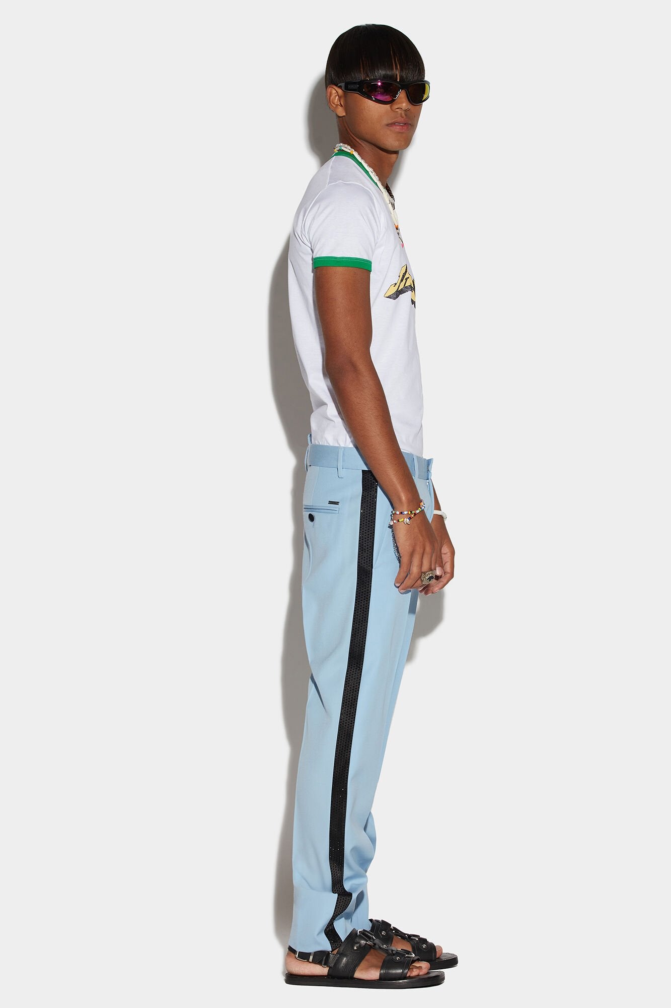 DSQUARED2 MEN'S SKY BLUE TAILORED TROUSERS
