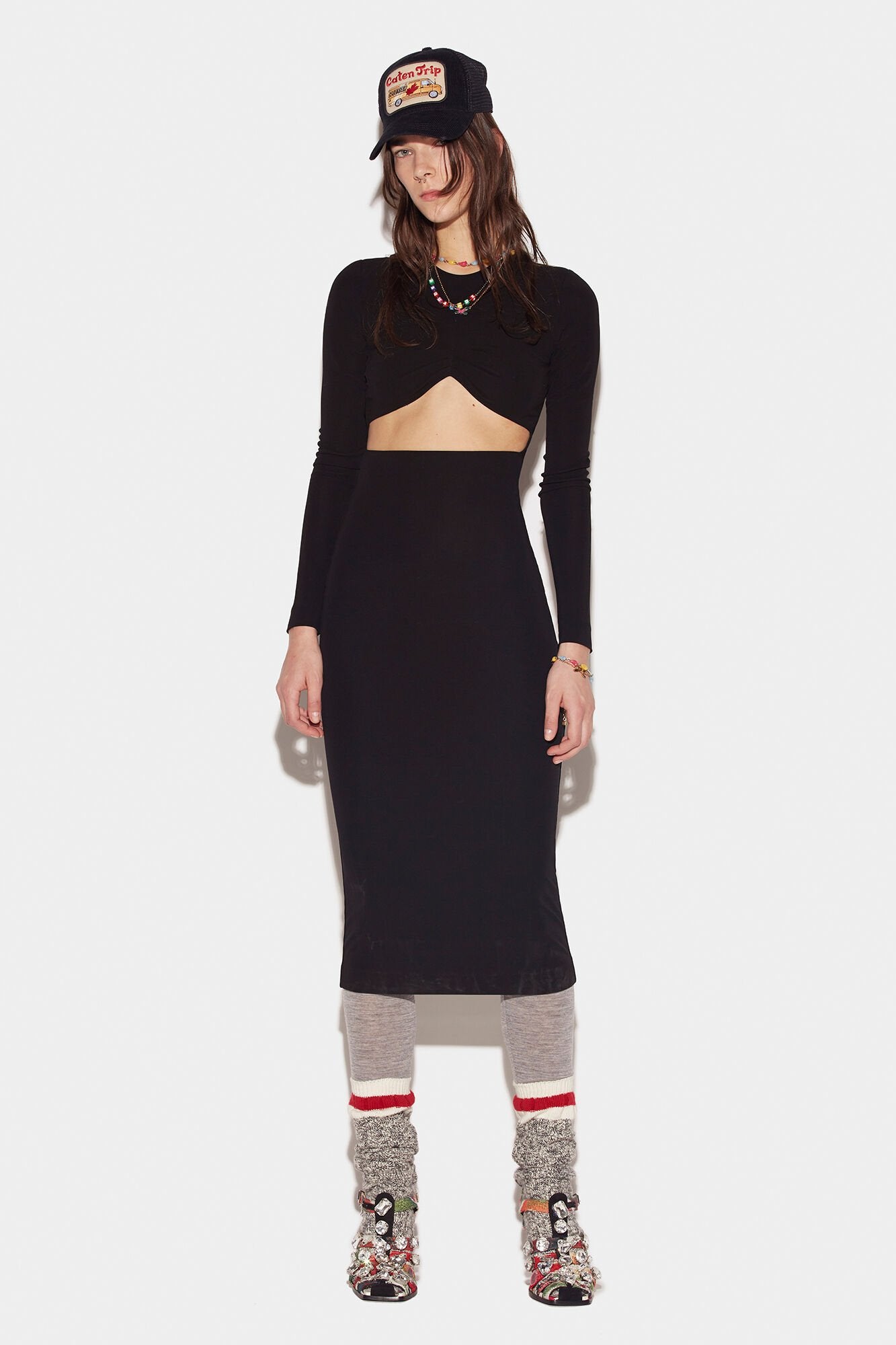 DSQUARED2 WOMEN'S DRESS S75CV0572_S22679_900 NWT