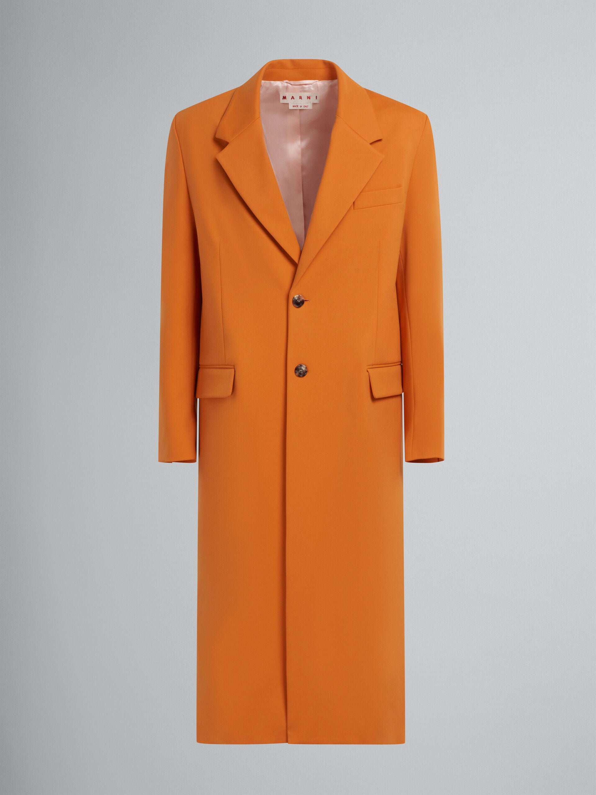 MARNI WOMEN'S ORANGE TAILORED LONG DUSTER COAT