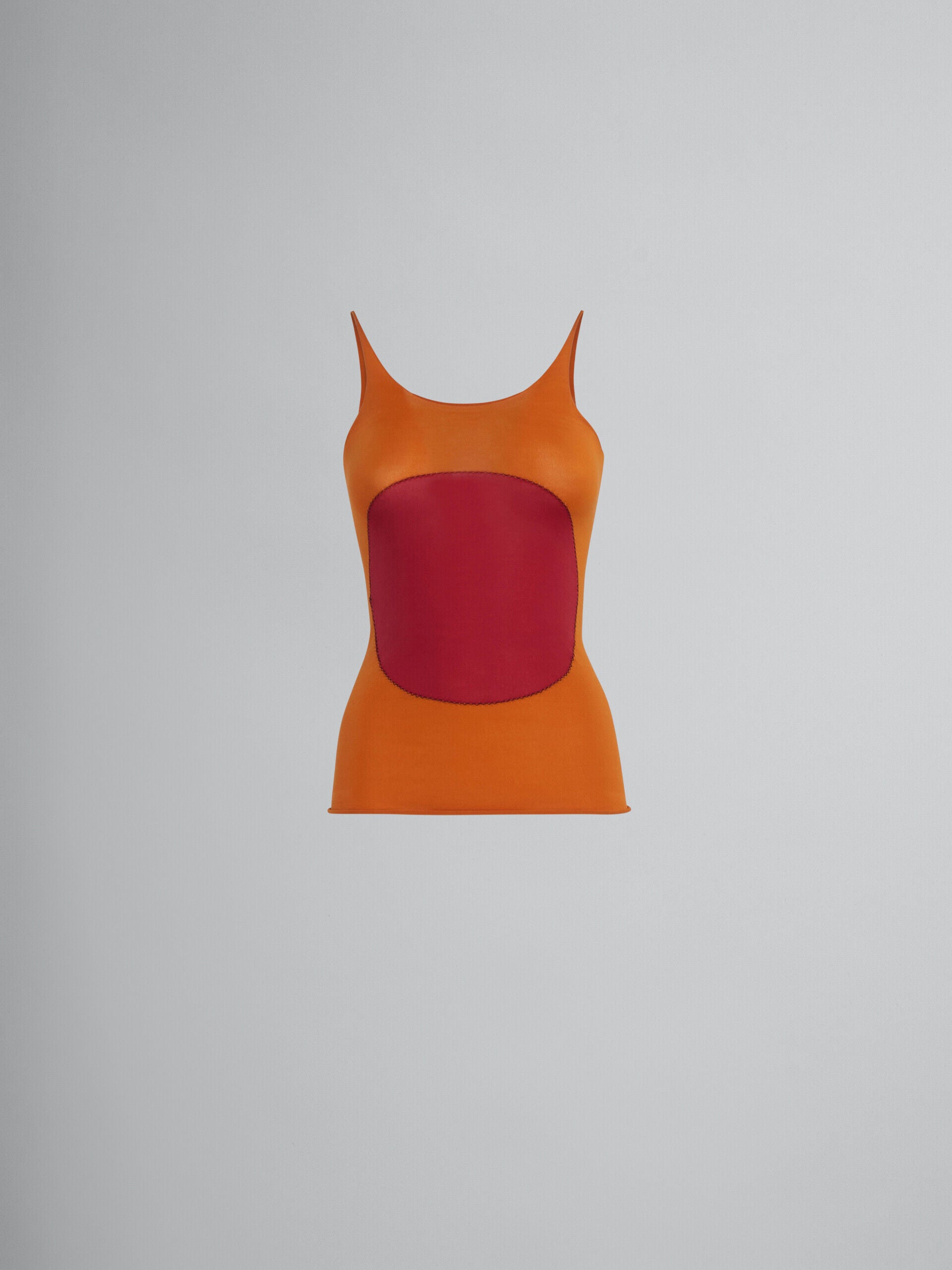 MARNI WOMEN'S ORANGE AND RED SLEEVELESS TOP