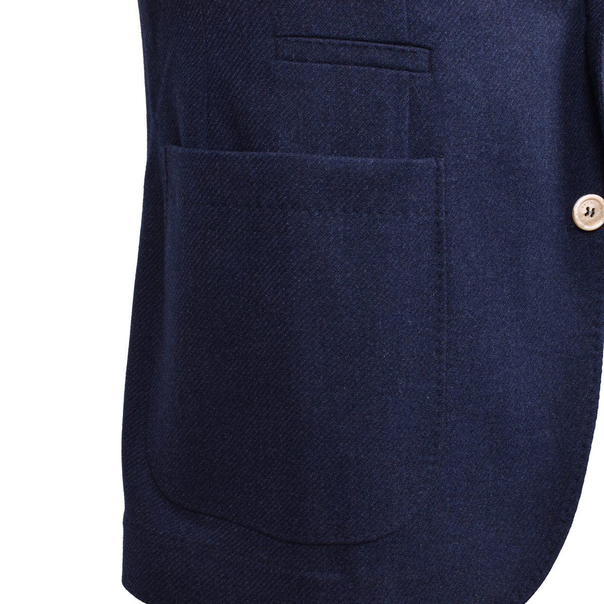 BRUNELLO CUCINELLI MEN'S BLUE WOOL SILK BLAZER