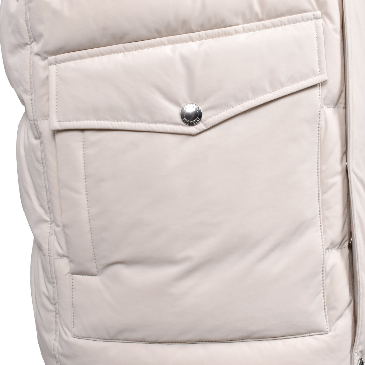 BRUNELLO CUCINELLI MEN'S OFF WHITE QUILTED JACKET