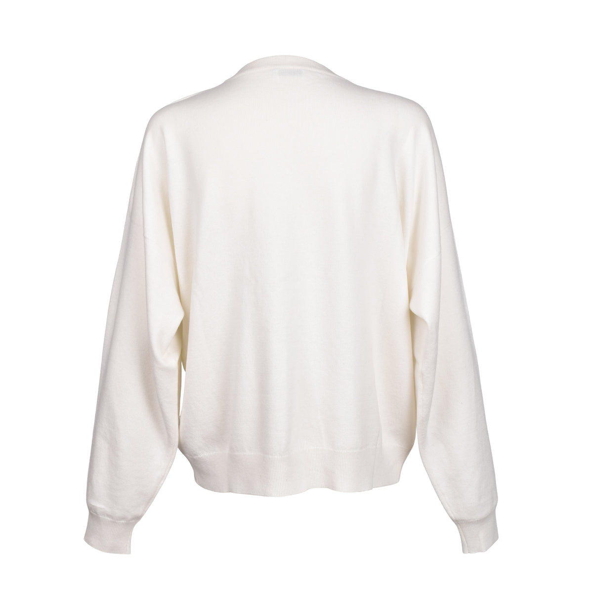BRUNELLO CUCINELLI WOMEN'S WHITE CASHMERE RIBBED SWEATER