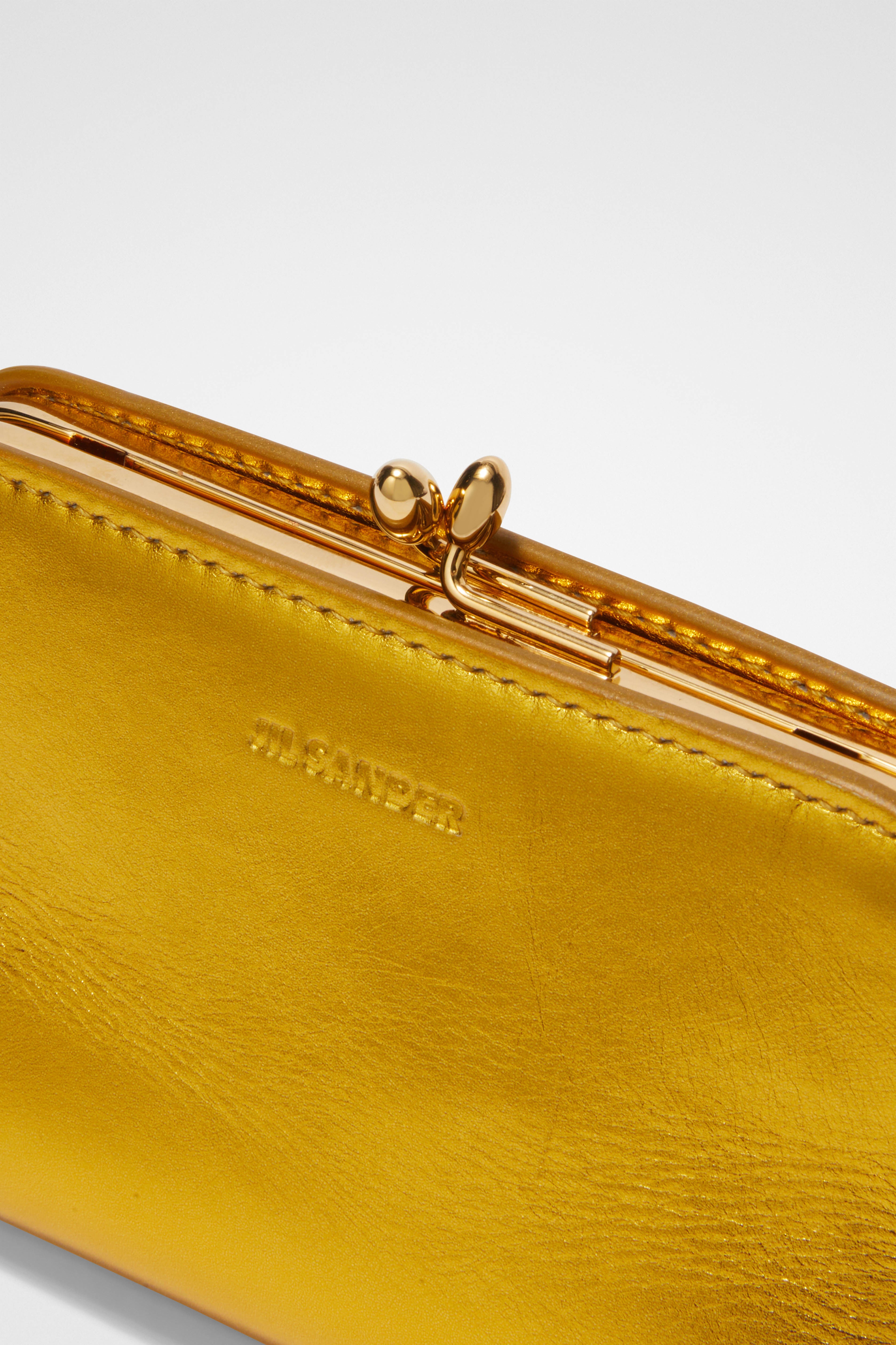 JIL SANDER WOMEN'S GIALLO SCURO LEATHER SHOULDER BAG
